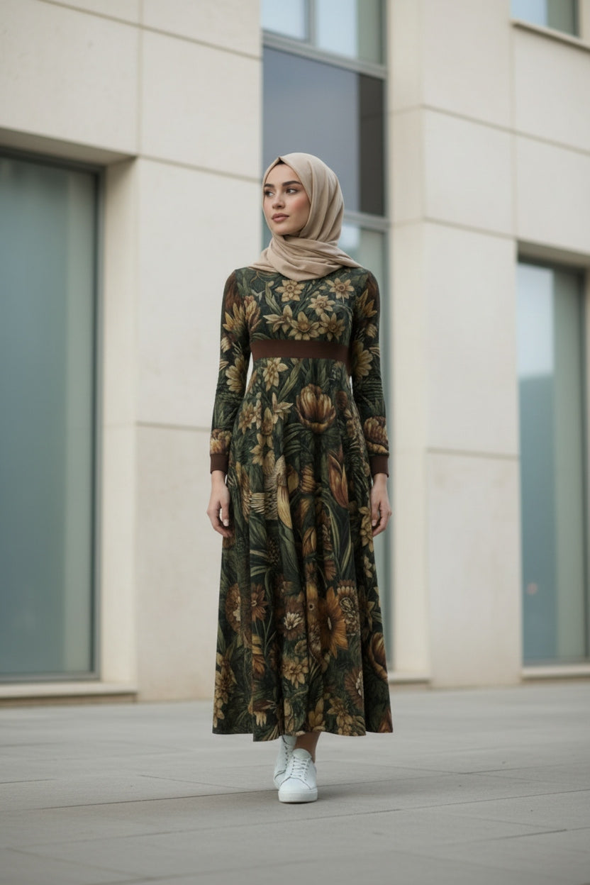 modest maxi long sleeve dresses Marilyn Modest Maxi in Holly Berry