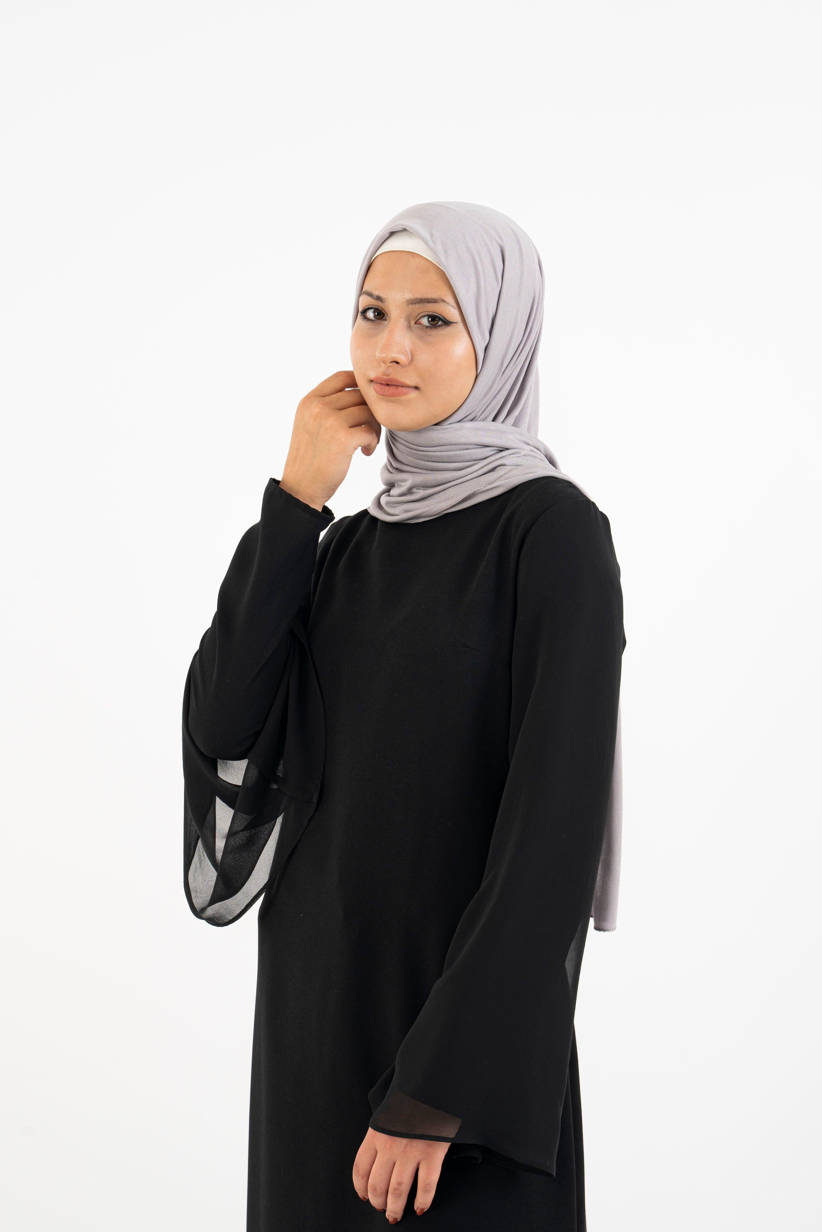 Pale Grey Premium Jersey Hijab - Modest Dresses, Abaya TOLAVITA Pale Grey Premium Jersey Hijab - Modest Dresses, Abaya TOLAVITA