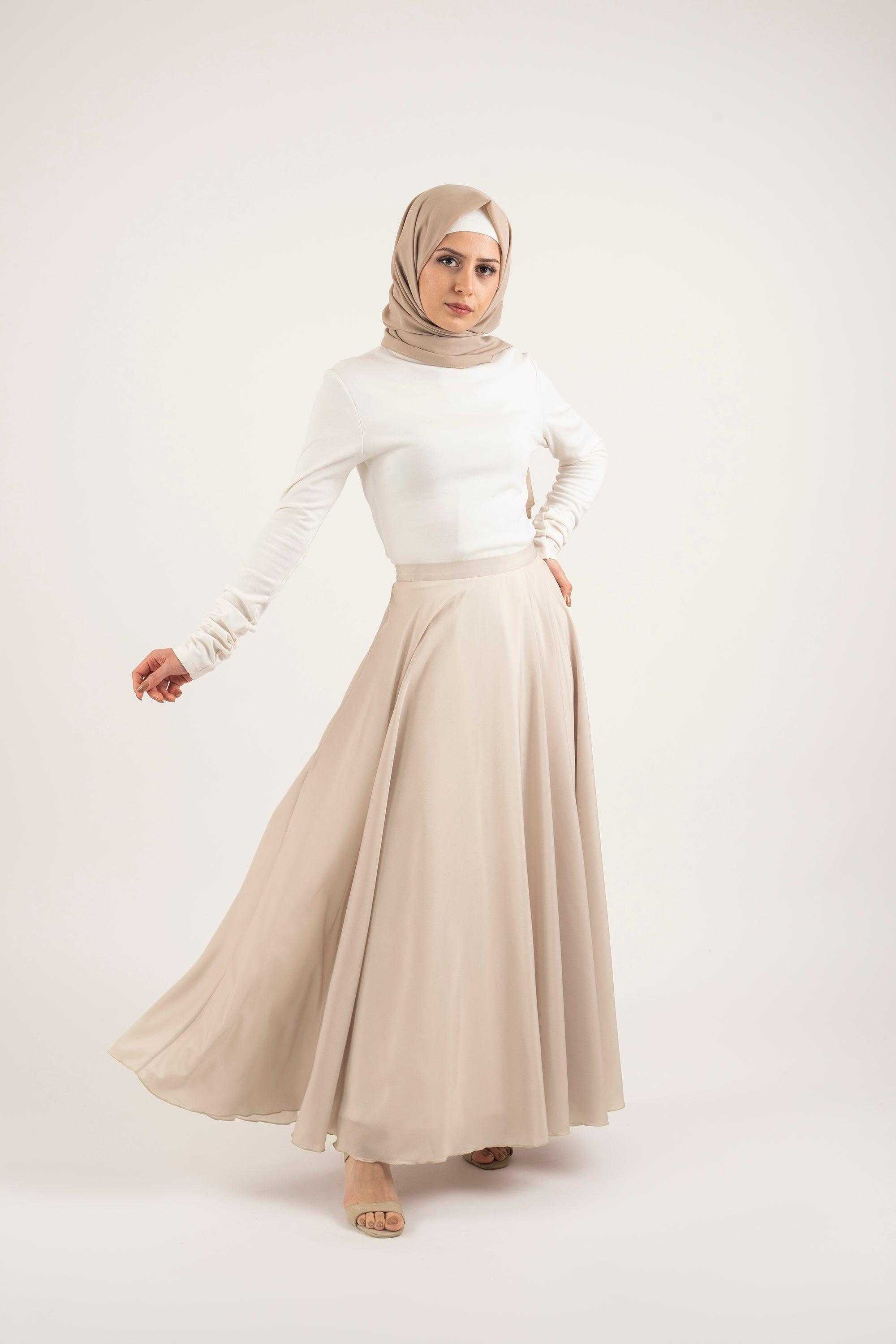 Ivory skirt - Modest Dresses, Abaya, Long Sleeve dress! US22 Ivory skirt - Modest Dresses, Abaya, Long Sleeve dress! US22