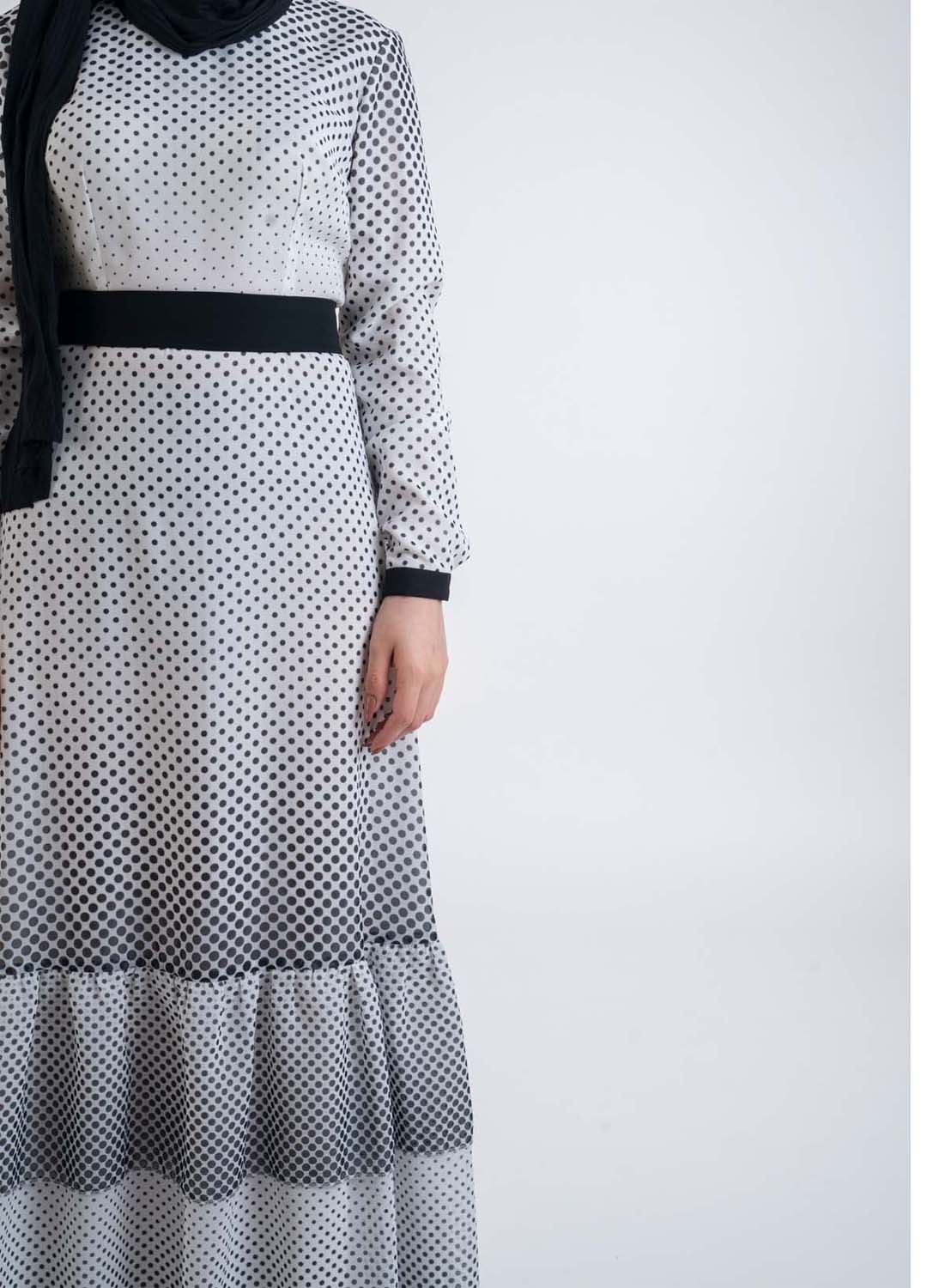 Polka dot dress - Modest Dresses, Abaya, Long Sleeve dress!