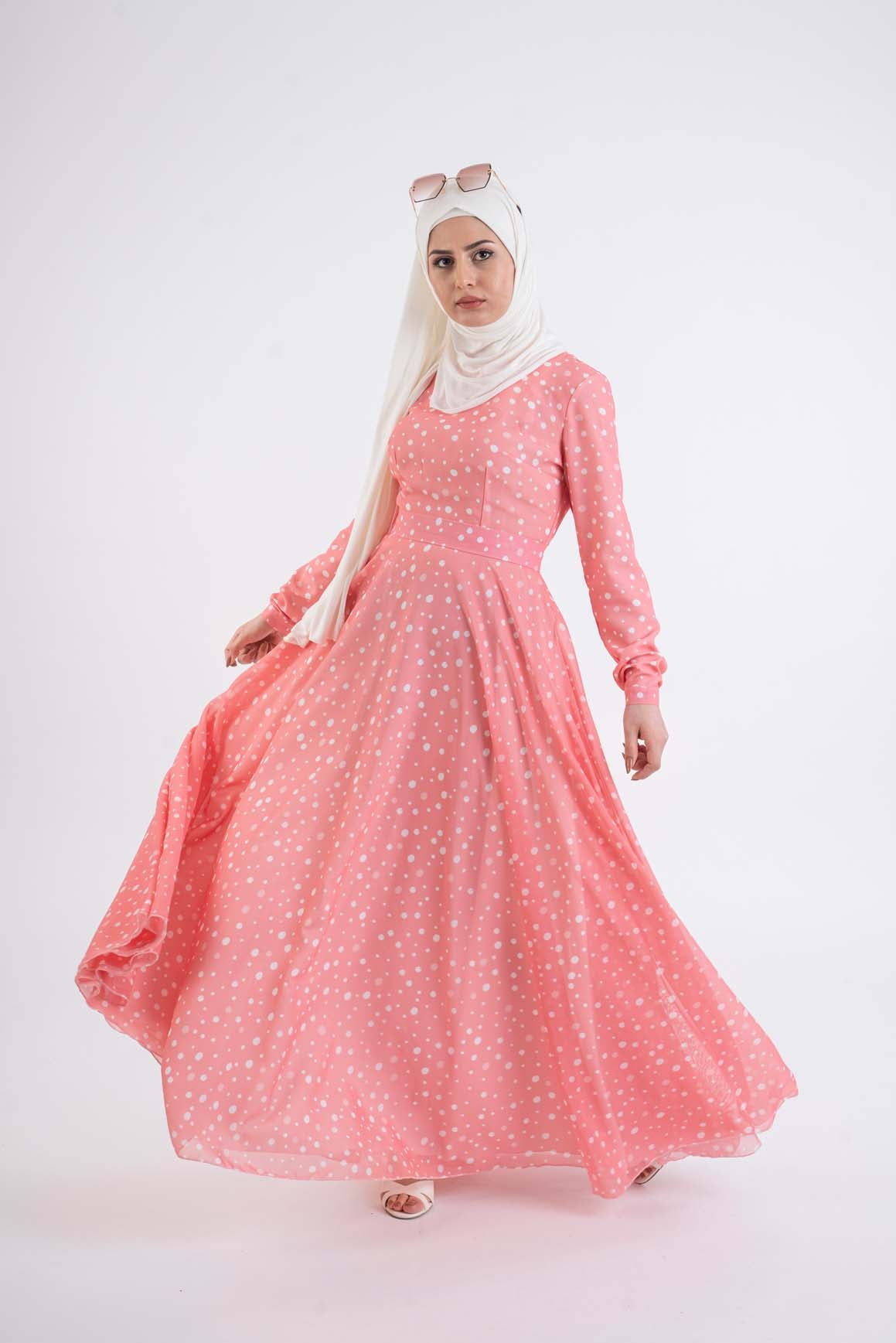 Poppy Pink Dress - Modest Dresses, Abaya, Long Sleeve Dress! US16 Poppy Pink Dress - Modest Dresses, Abaya, Long Sleeve Dress! US16