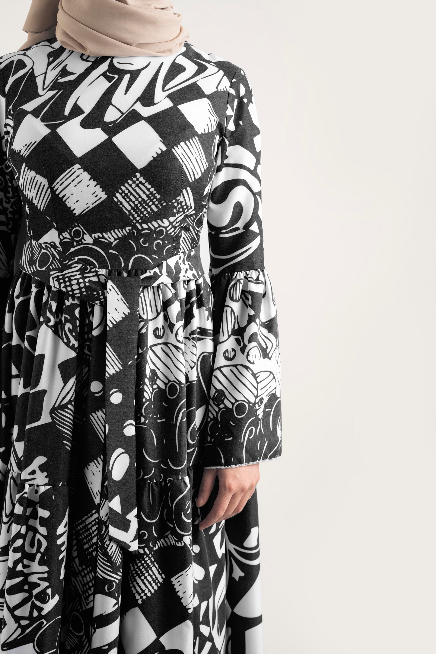 Royal Pattern Dress - Modest Dresses, Abaya, Long Sleeve dress!