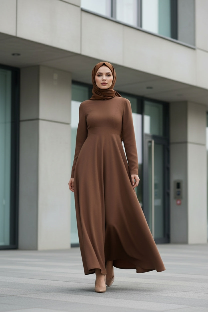 Cassandra Maxi Dress - Dark Chai