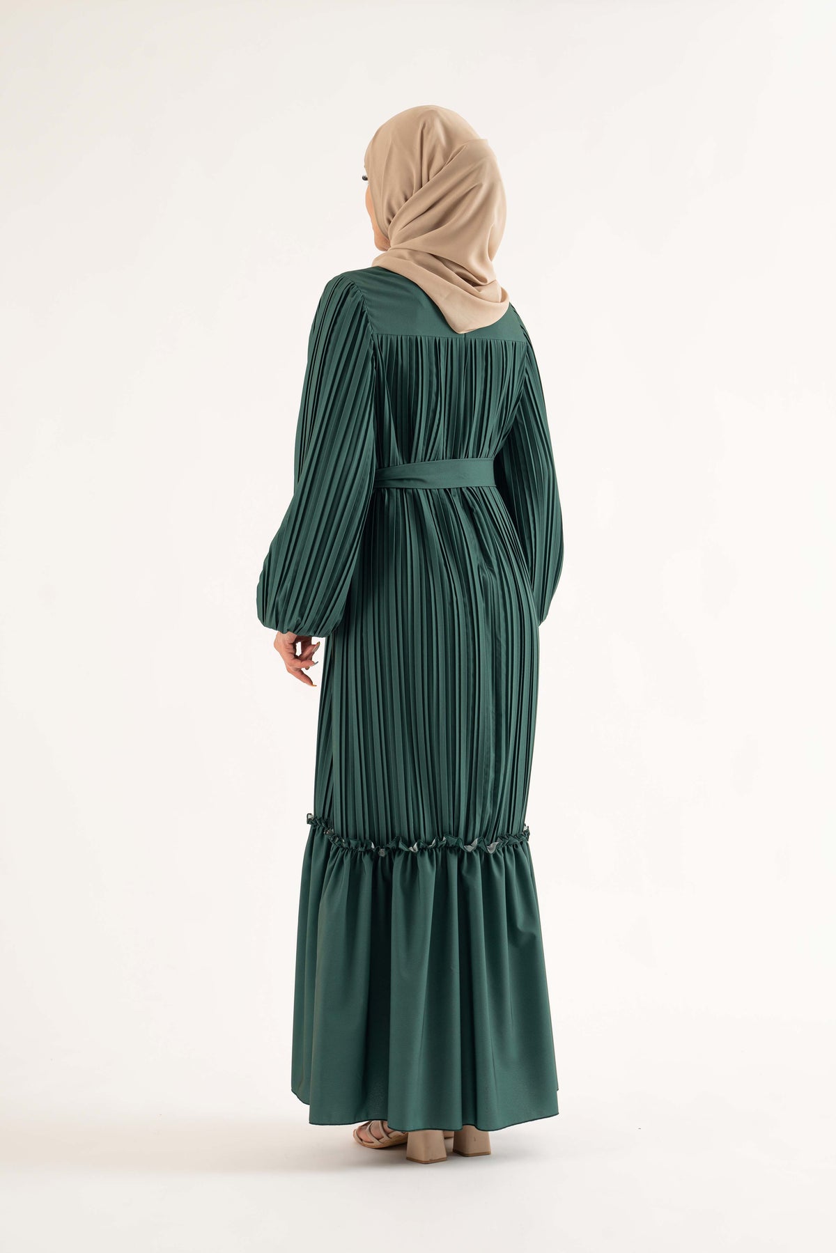 Amani Pleat Maxi Dress - Emerald