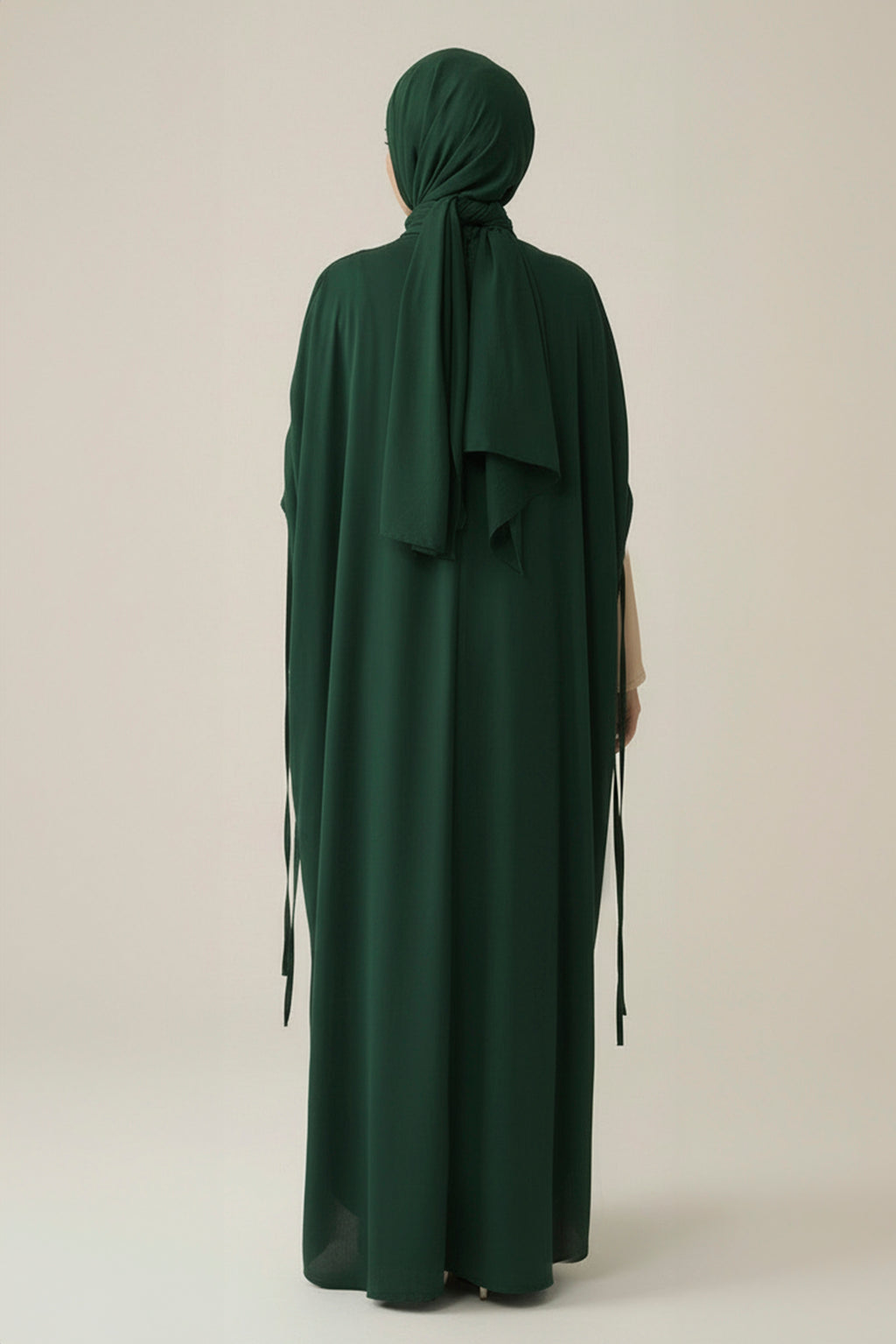 Dark Green Flowy Modest Maxi Dress – Elegant & Comfortable