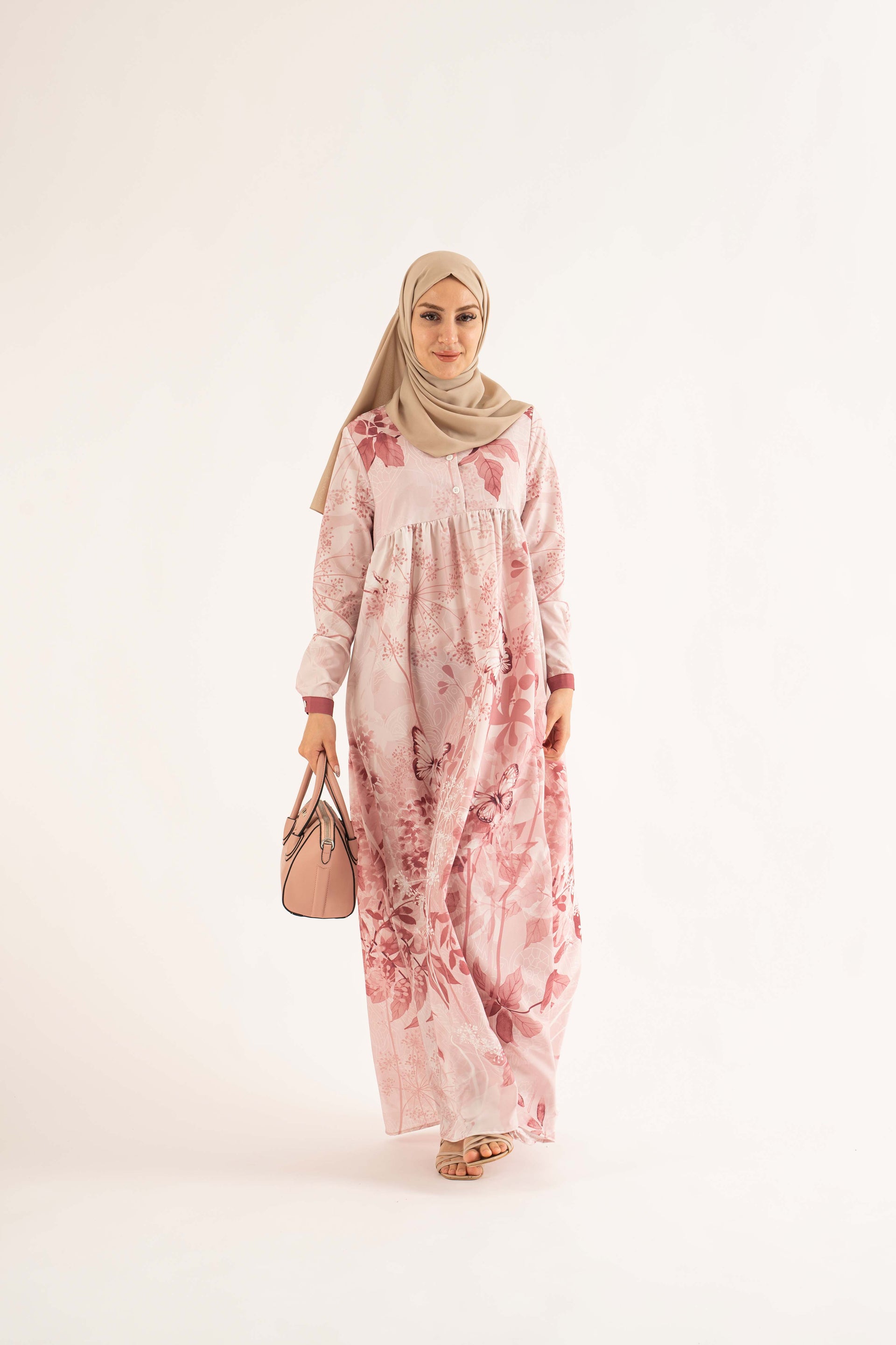 sachin and babi light blue dress Jannah Jubah – Floral Jacquard Chiffon Dress for Ramadhan & Raya | Online  Fashion | Shawl | Tudung | Bawal main image 0