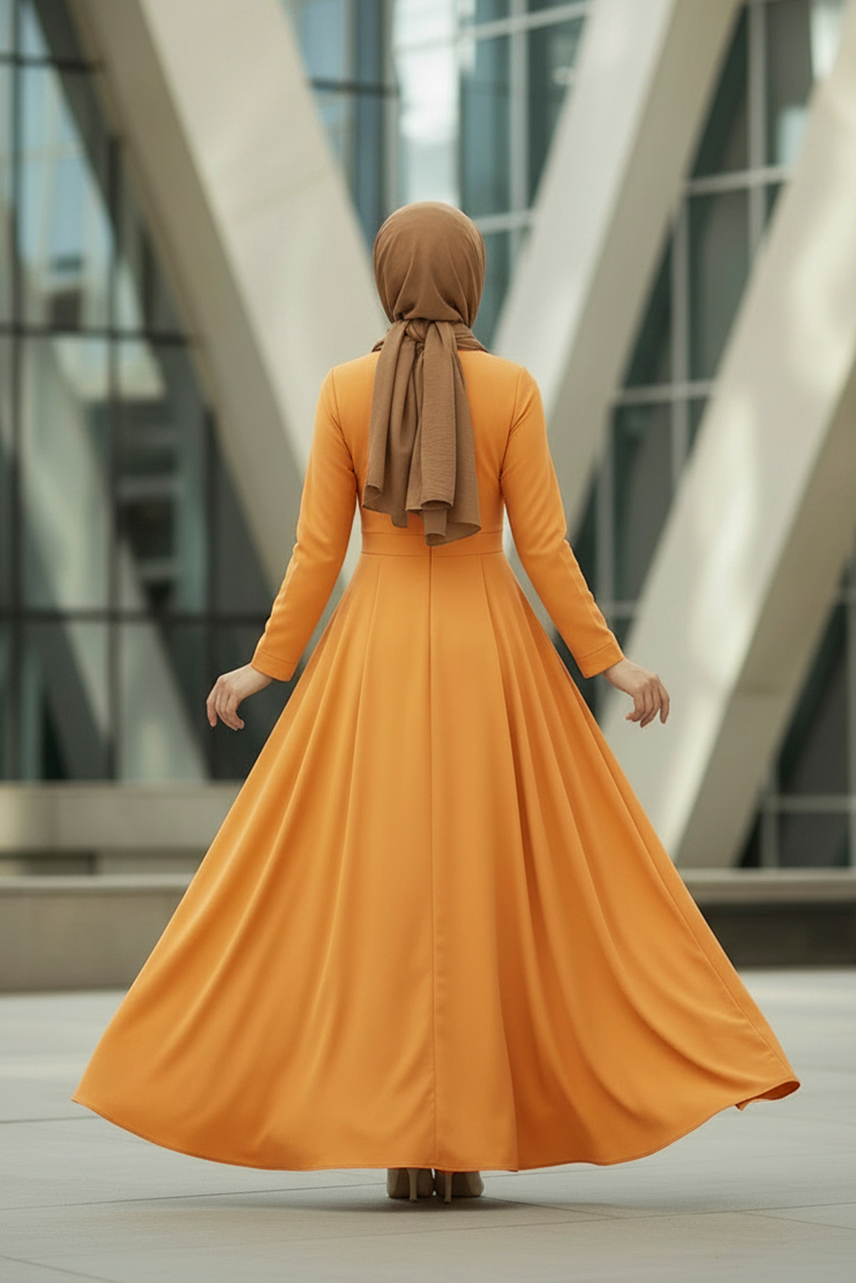 Mustard Yellow Modest Maxi Dress Bold Elegant Style TOLAVITA Mustard Yellow Modest Maxi Dress Bold Elegant Style TOLAVITA