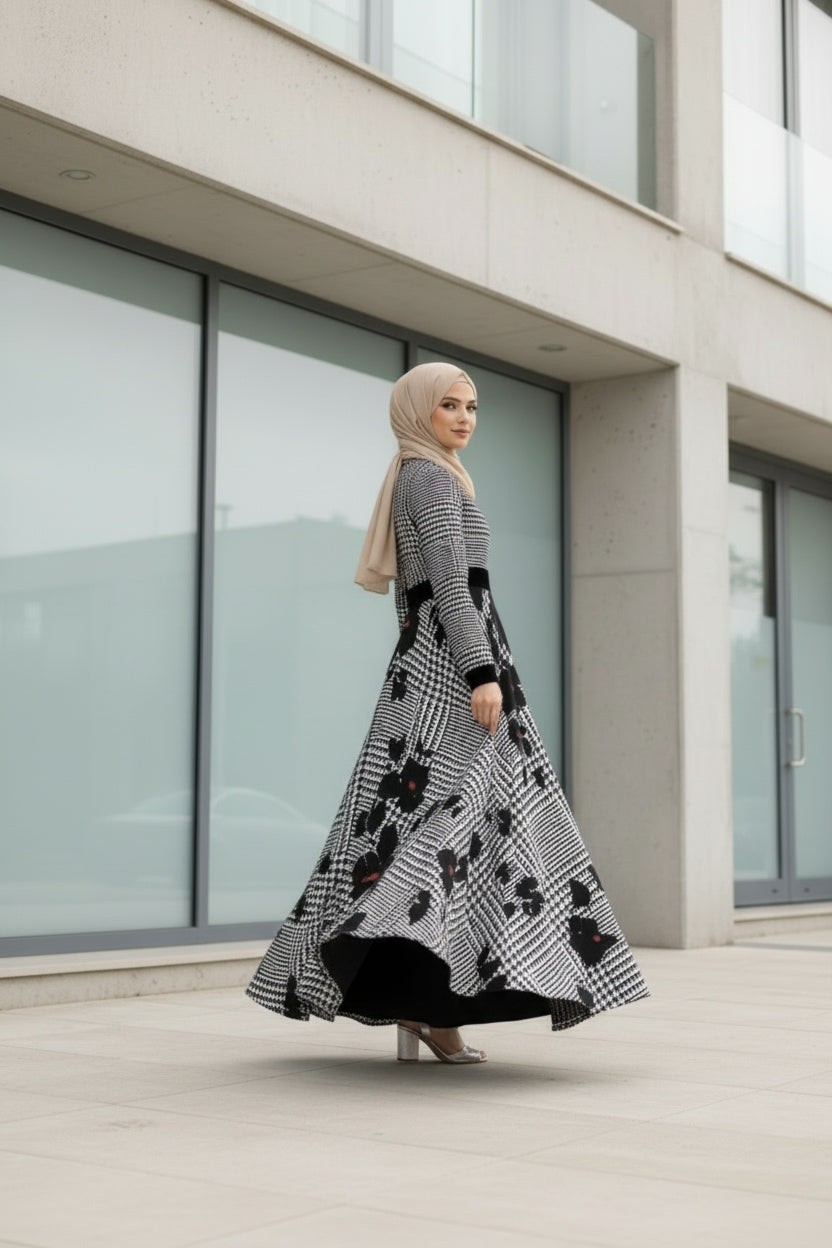 maxi dress hijab style Modern Muslim Women's Relaxed Denim Maxi Dress