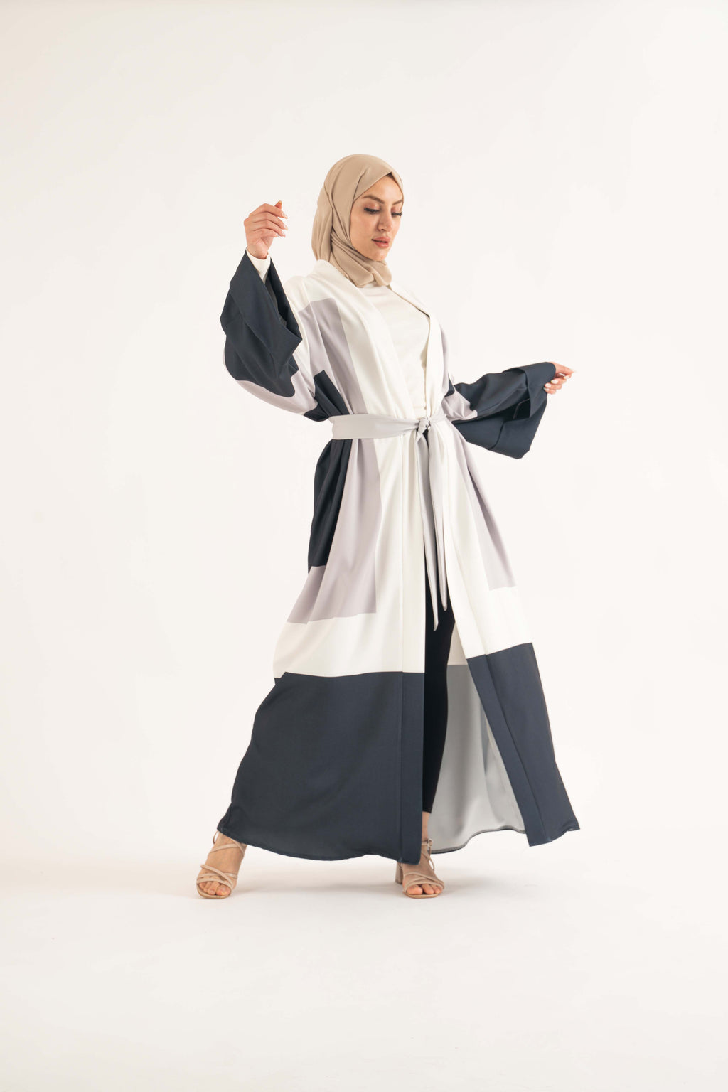THE SUN white Abaya- Modest Dresses, Abaya,Maxi, Long Sleeve dress!