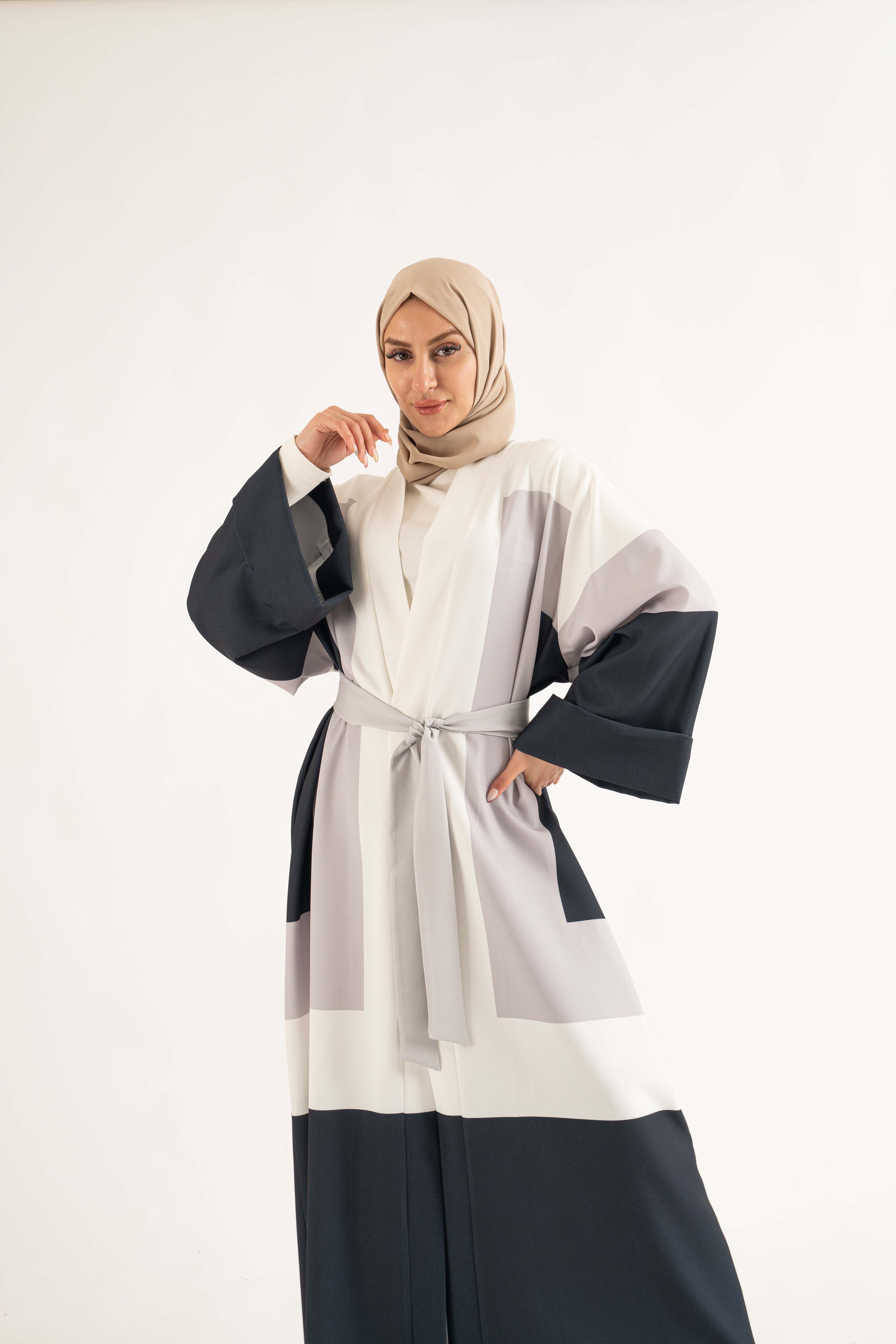 THE SUN white Abaya- Modest Dresses, Abaya,Maxi, Long Sleeve dress!