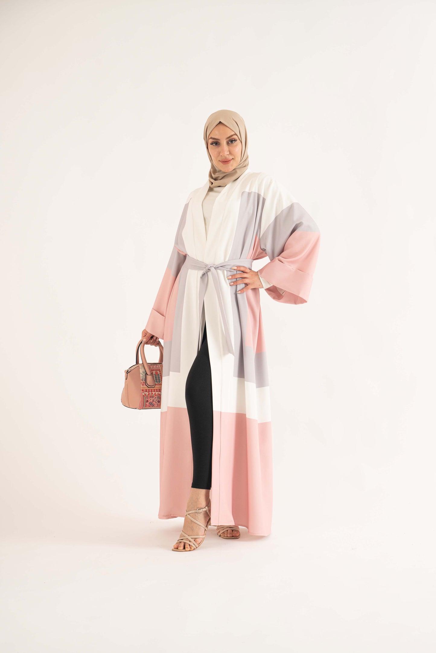 THE SUN white Abaya- Modest Dresses, Abaya,Maxi, Long Sleeve dress!