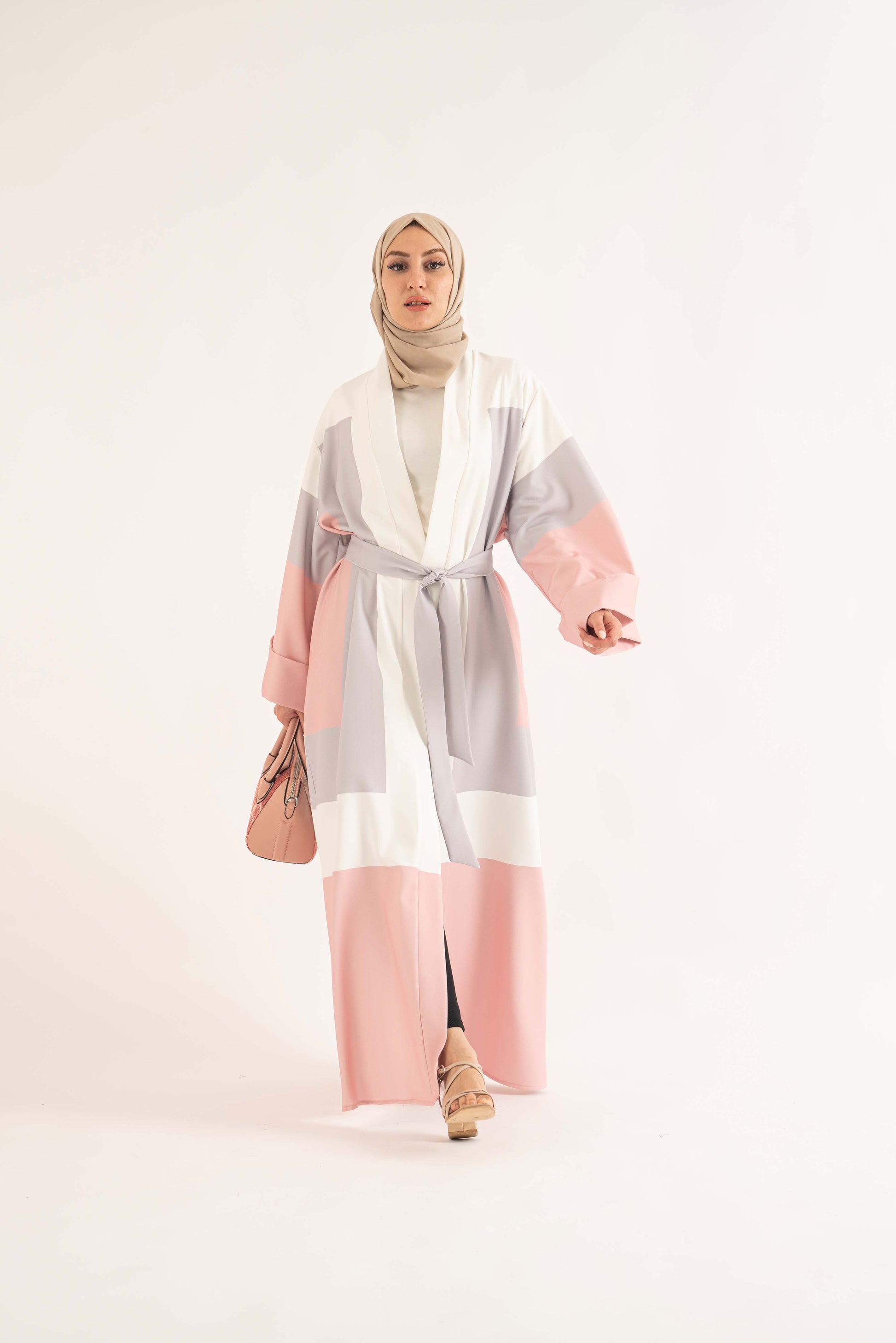 THE SUN white Abaya- Modest Dresses, Abaya,Maxi, Long Sleeve dress!