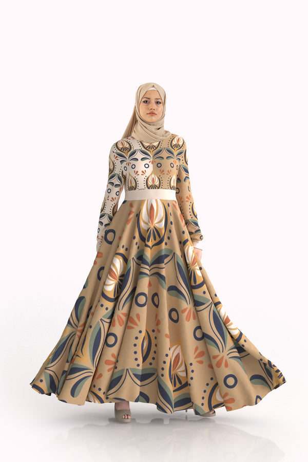 lotus Dress Modest Hijab Fashion