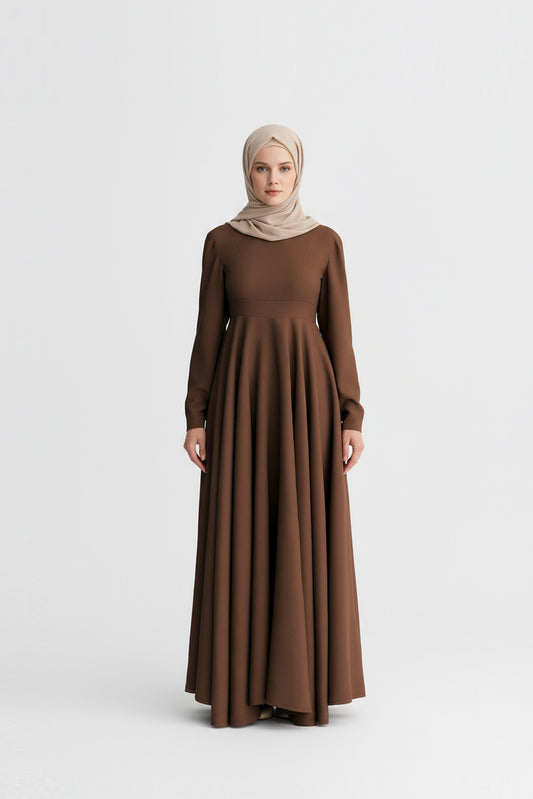 Cassandra Maxi Dress - Dark Chai