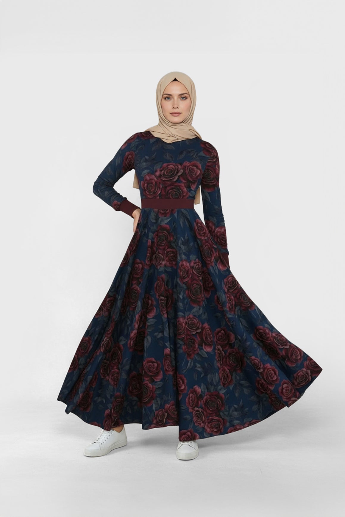 Crimson Rose Maxi Dress