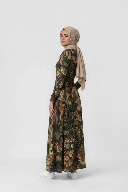 Forest Bloom Maxi Dress