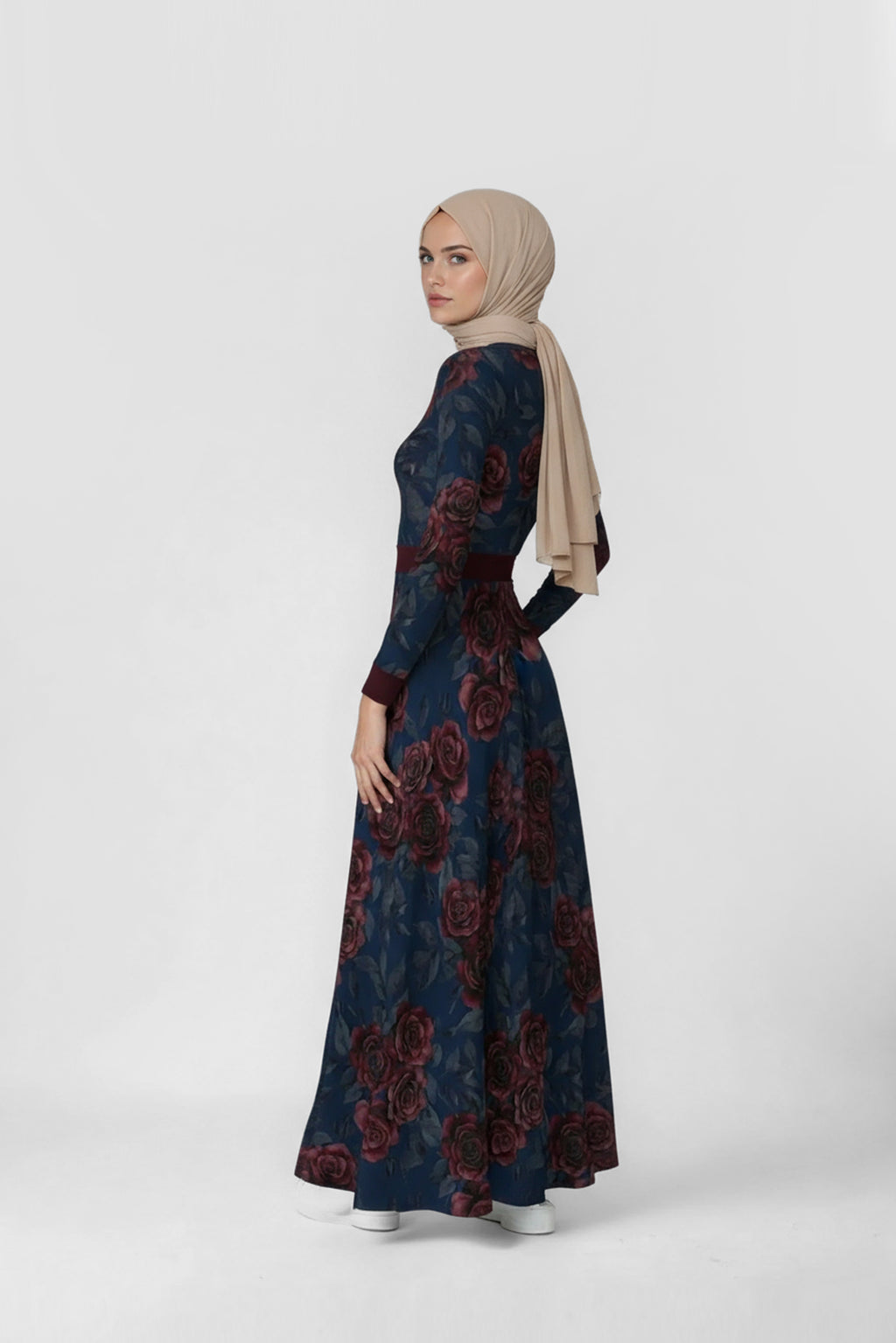 Crimson Rose Maxi Dress