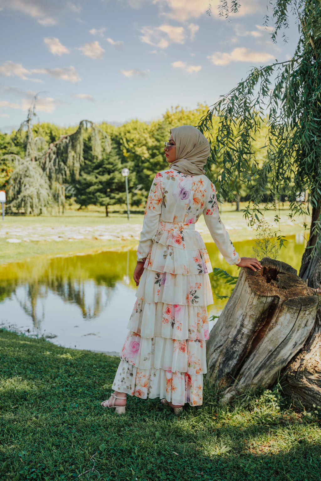 Brighton ruffled Dress - Modest Dresses, Abaya, Long Sleeve dress!