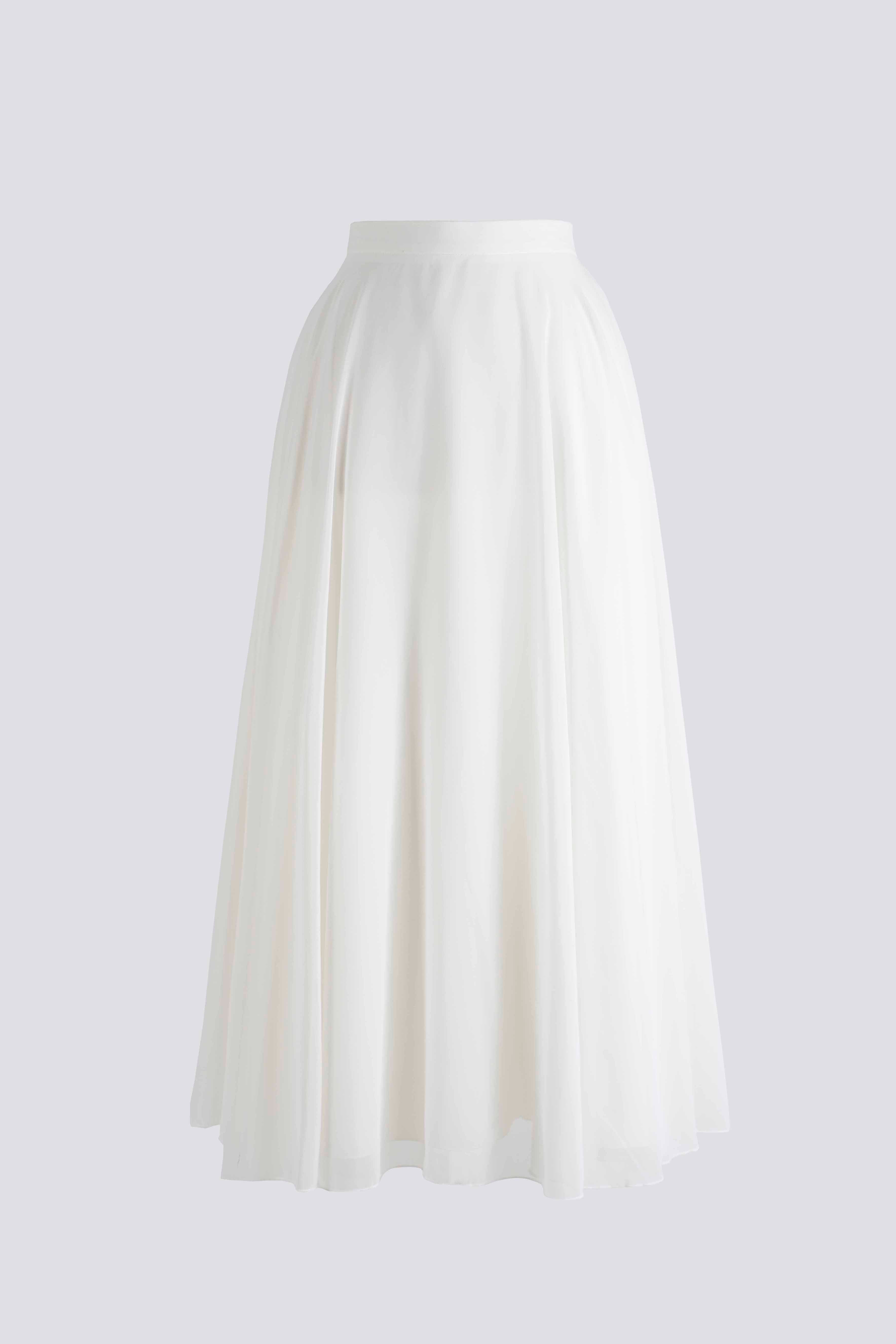 White Wave Skirt- Modest Dresses, Abaya, Long Sleeve dress!