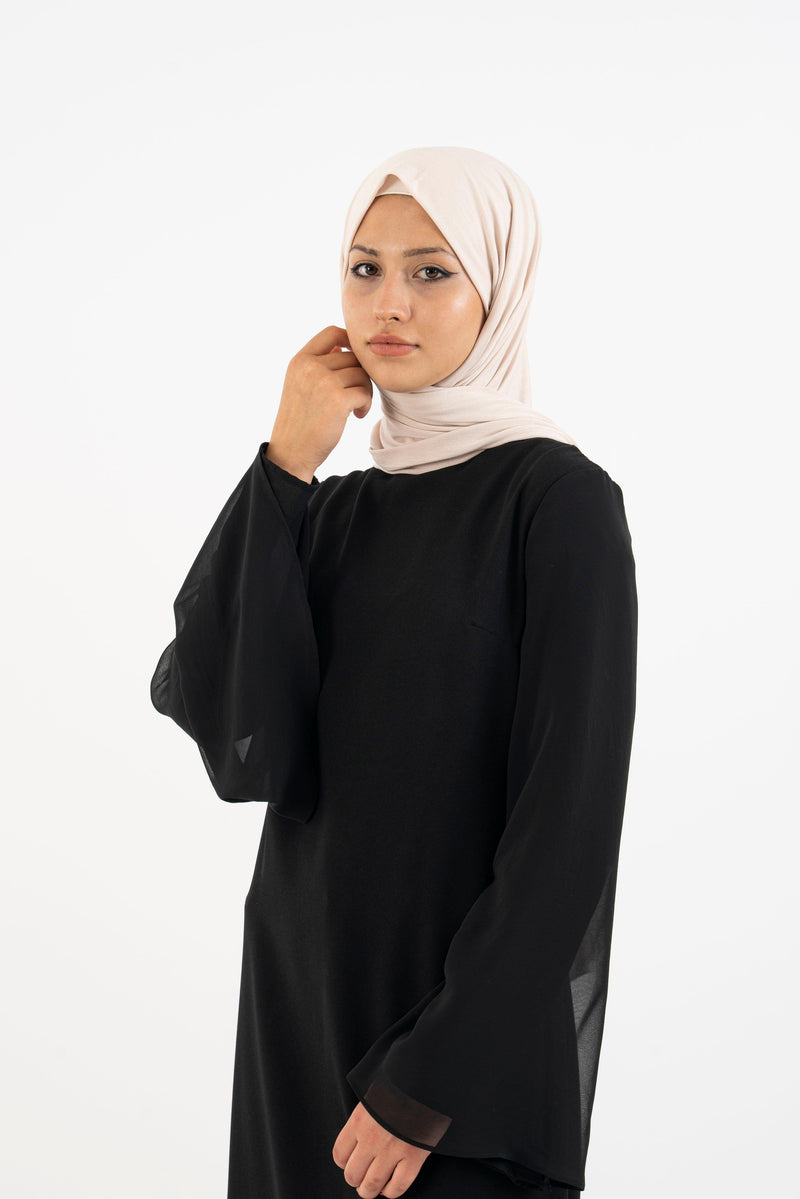 Pale Beige Premium Jersey Hijab - Modest Dresses, Abaya