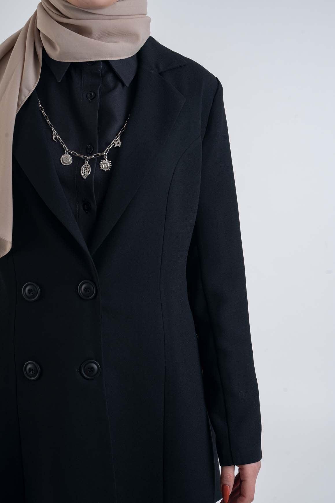 Aiden Black jacket- Modest Dresses, Abaya, Long Sleeve dress!
