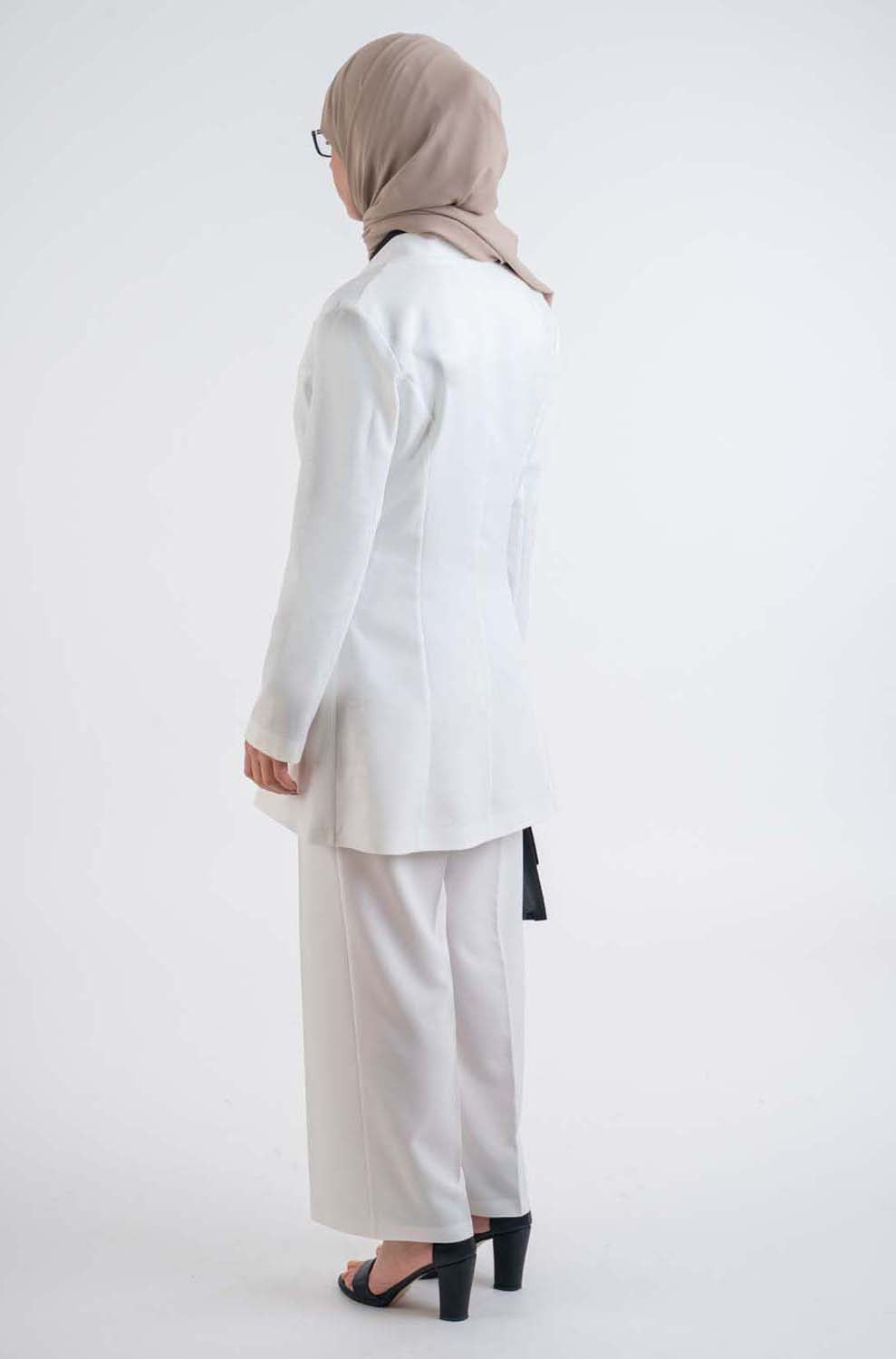 Aiden White jacket - Modest Dresses, Abaya, Maxi,  Long Sleeve dress!