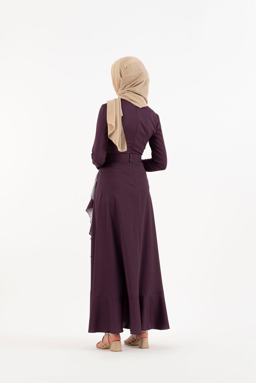 Aubergine Long Dress - Modest Dresses, Abaya,Maxi,  Long Sleeve dress!