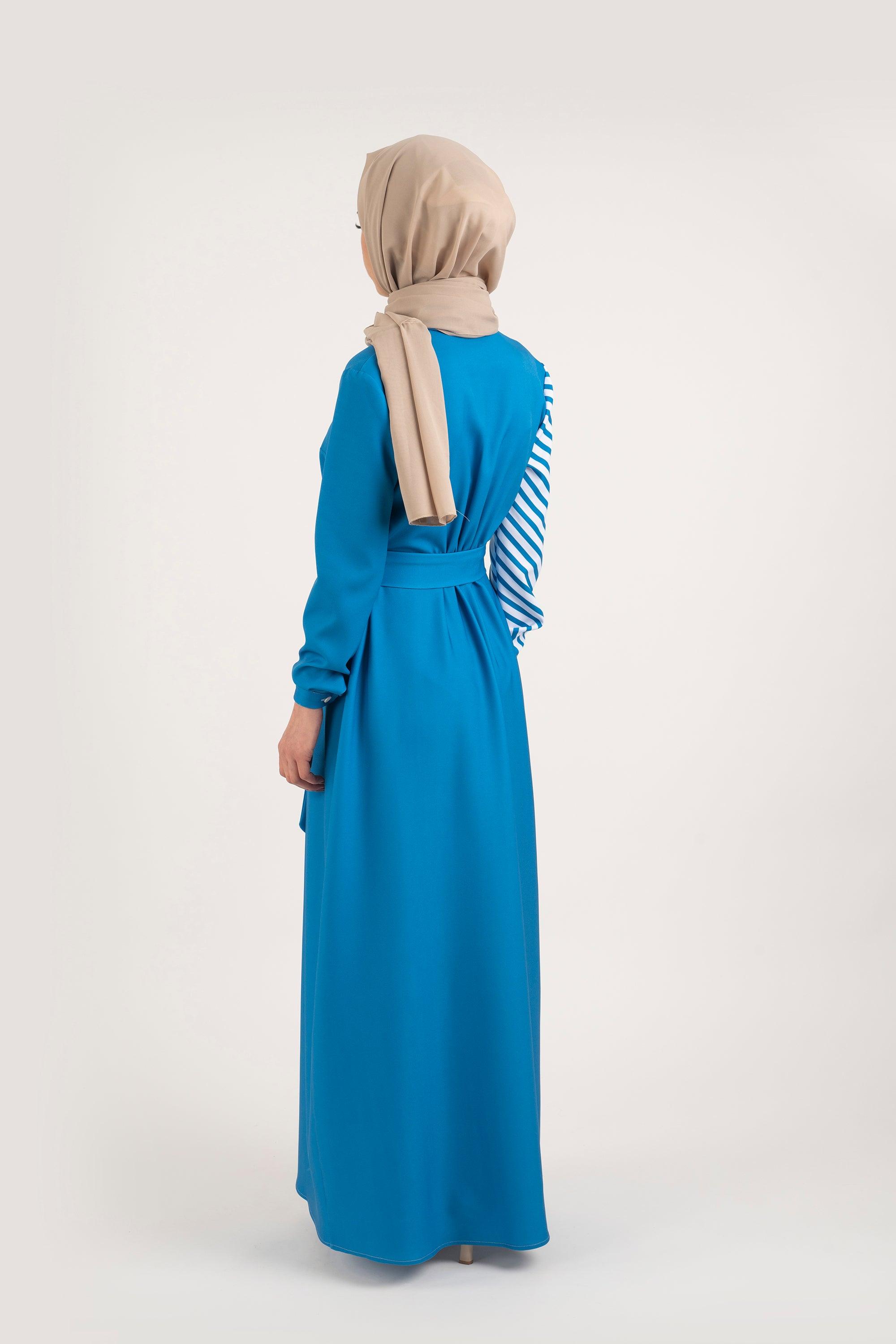 Azure Shirt Dress - Modest Dresses, Abaya, Maxi, Long Sleeve dress!