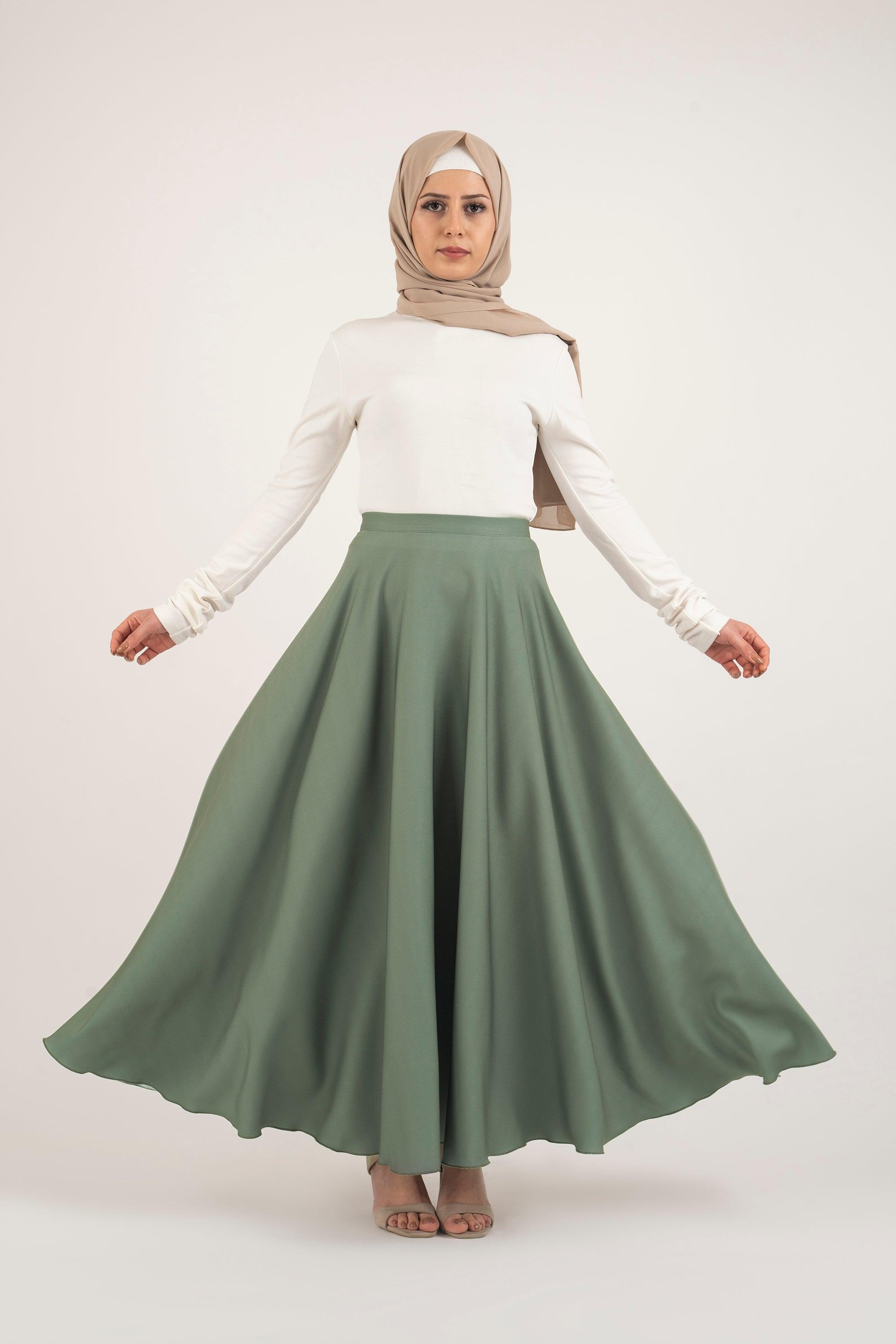 Basil Pleat Skirt - Modest Dresses, Abaya, Long Sleeve dress!
