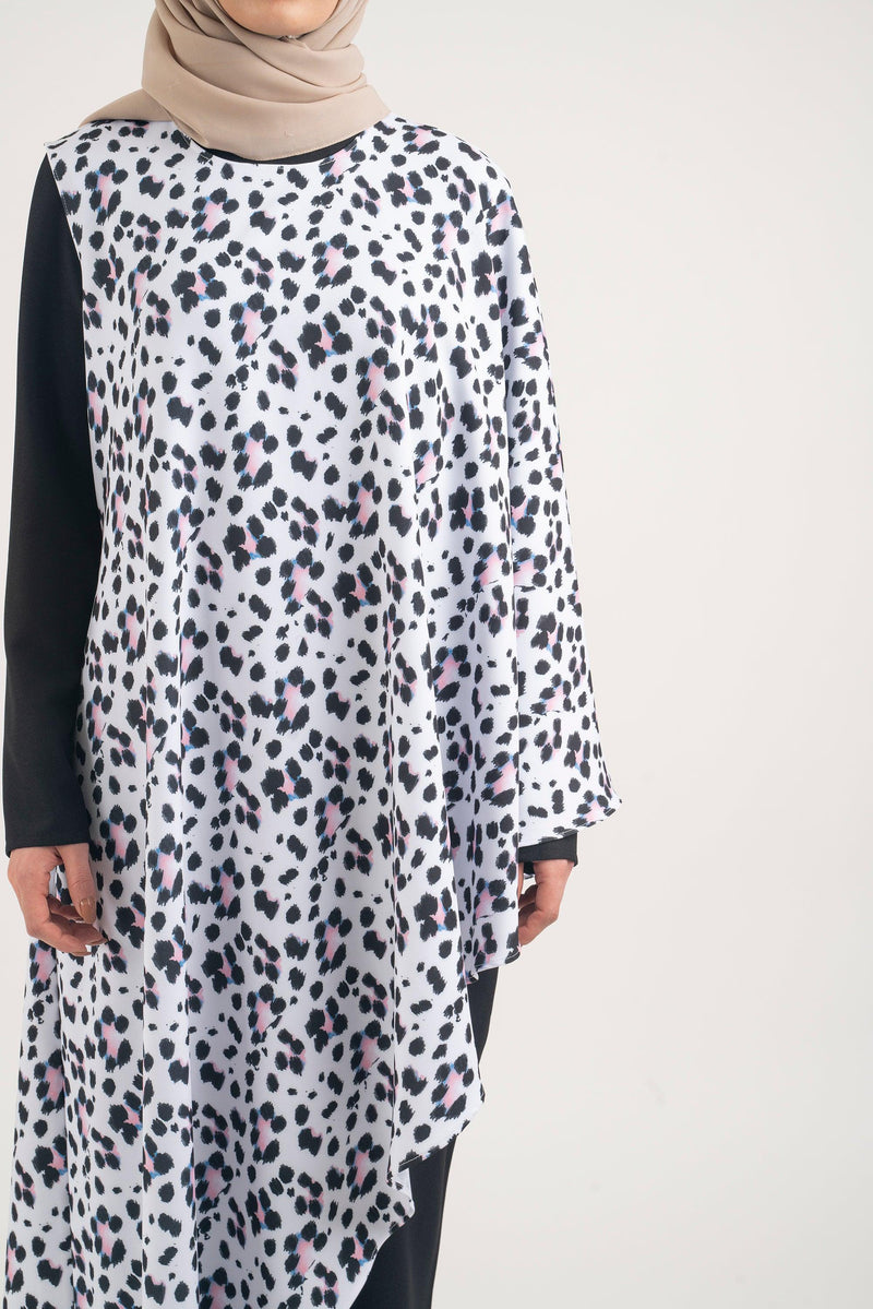 Black Cheetah Jumpsuit - Modest Dresses, Abaya, Long Sleeve dress!