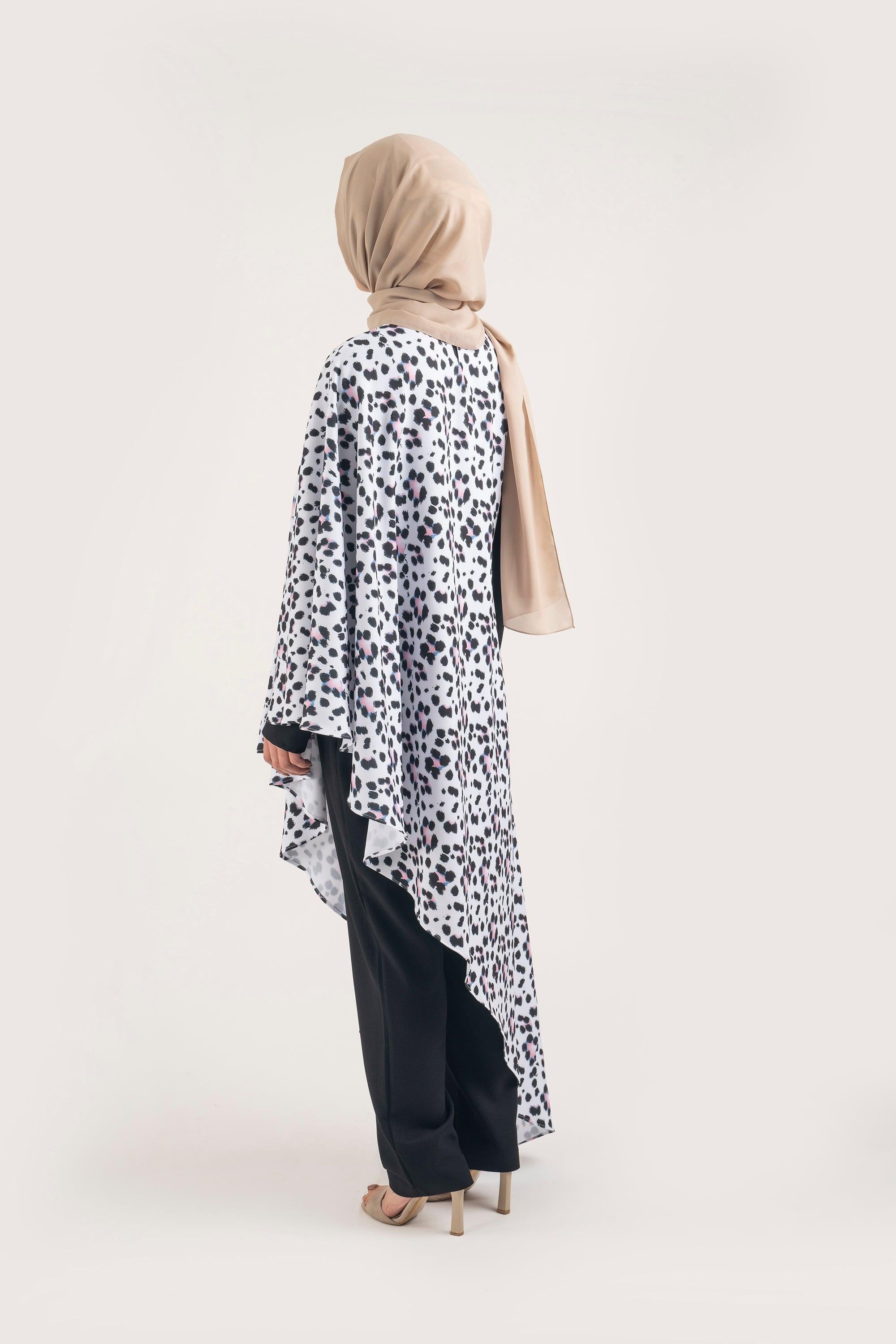 Black Cheetah Jumpsuit - Modest Dresses, Abaya, Long Sleeve dress!