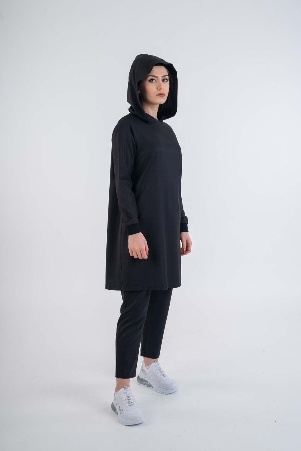 Black Hooded - Modest Dresses, Abaya, Maxi, Long Sleeve dress!