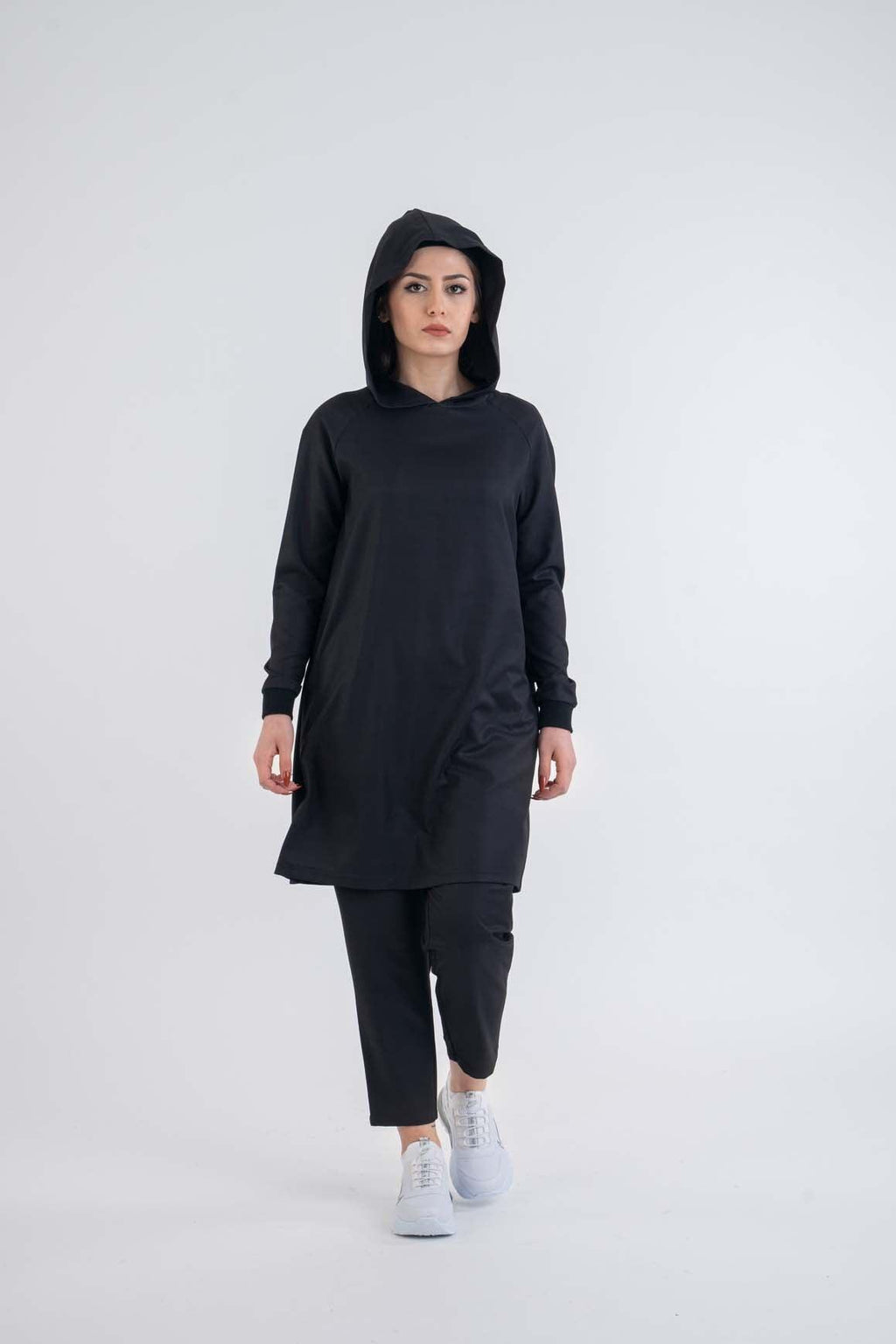 Black Hooded - Modest Dresses, Abaya, Maxi, Long Sleeve dress!