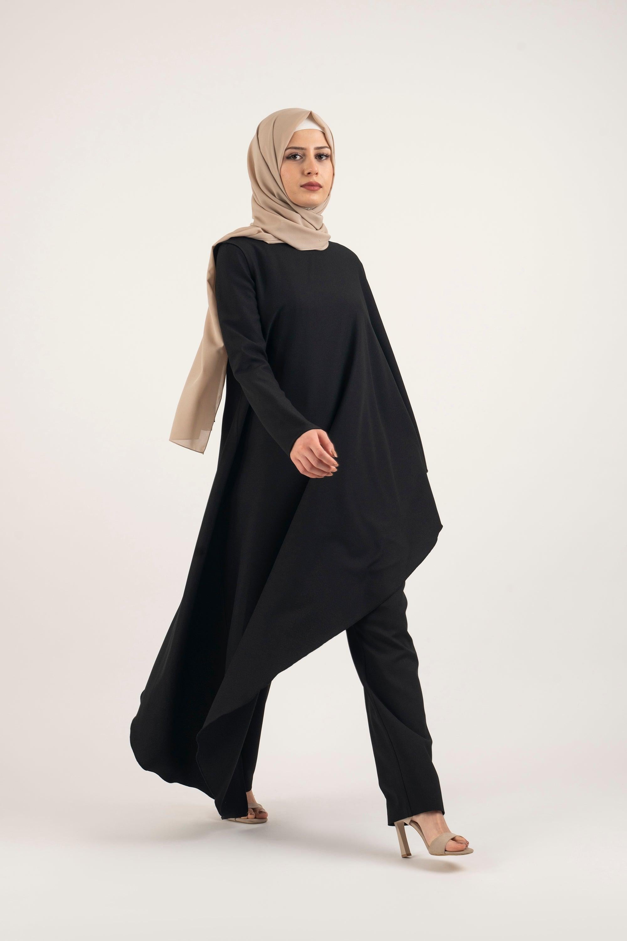 Black Ink Jumpsuit - Modest Dresses, Abaya, Maxi, Long Sleeve dress!
