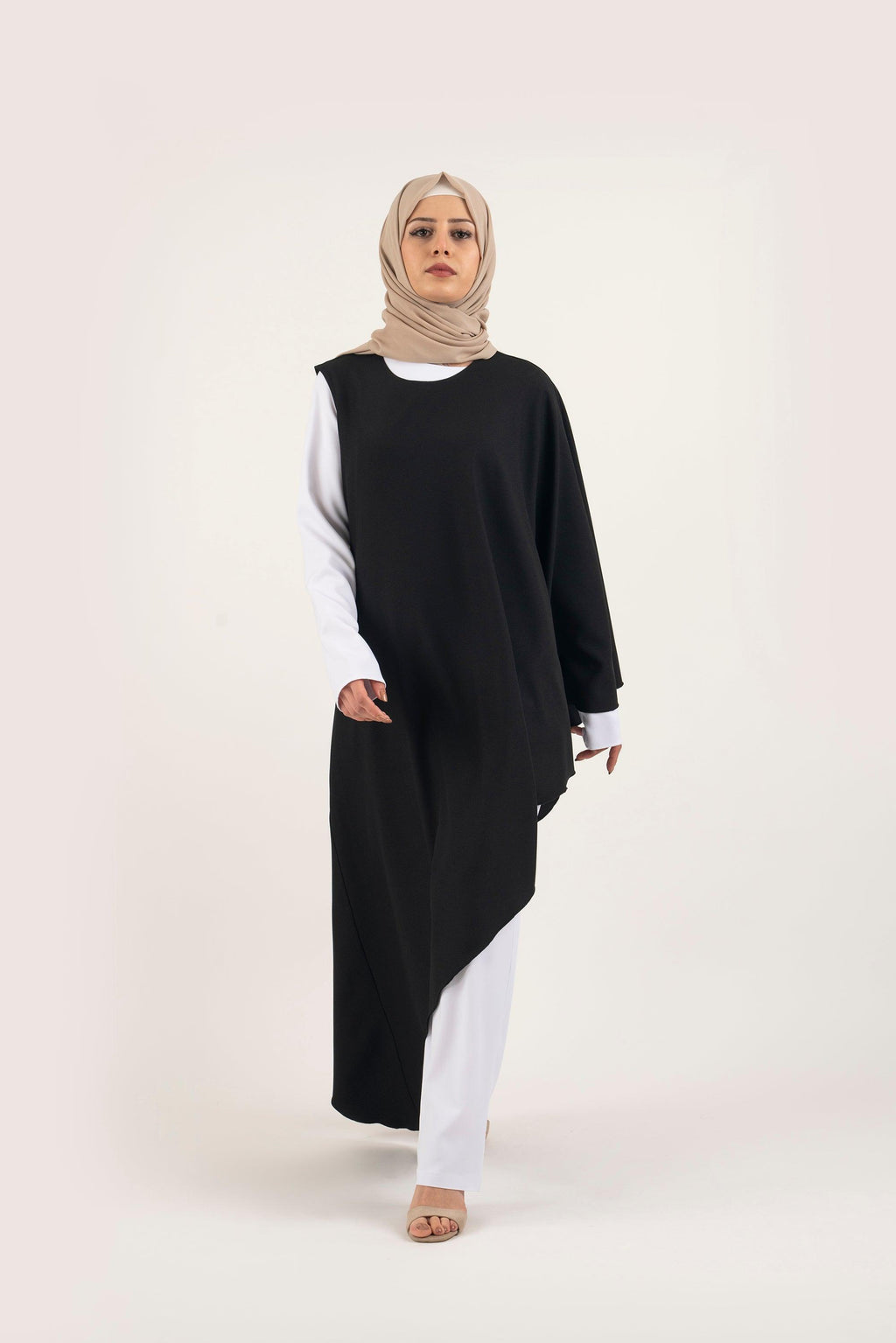 Black & White Ink Jumpsuit - Modest Dresses, Abaya, Long Sleeve dress!
