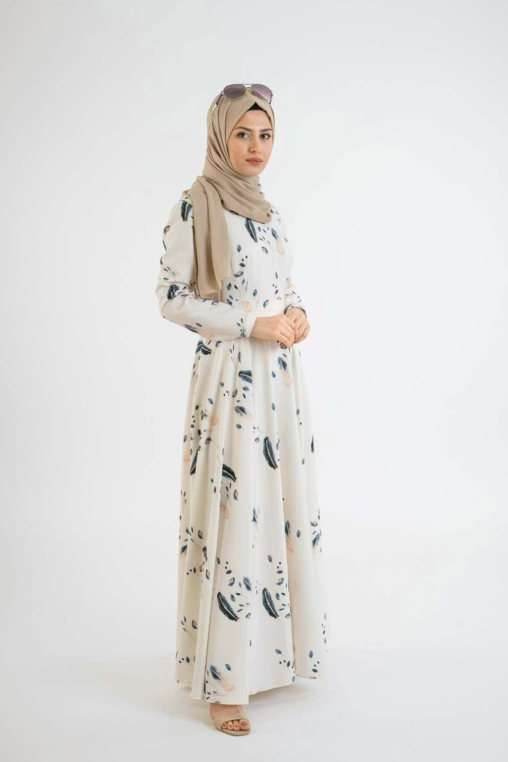 Blue Flock Dress - Modest Dresses, Abaya, Maxi, Long Sleeve dress!