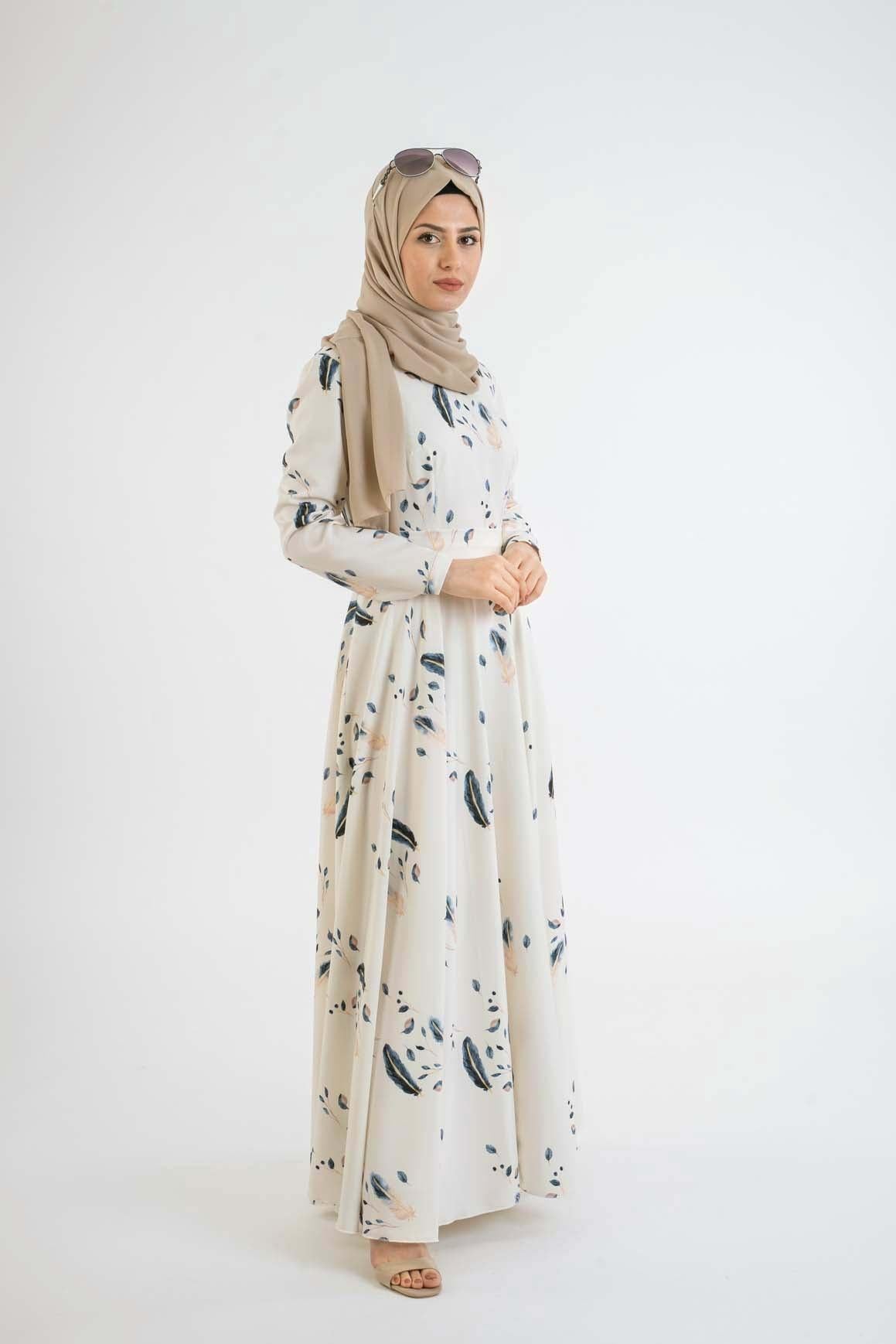 Blue Flock Dress - Modest Dresses, Abaya, Maxi, Long Sleeve dress!