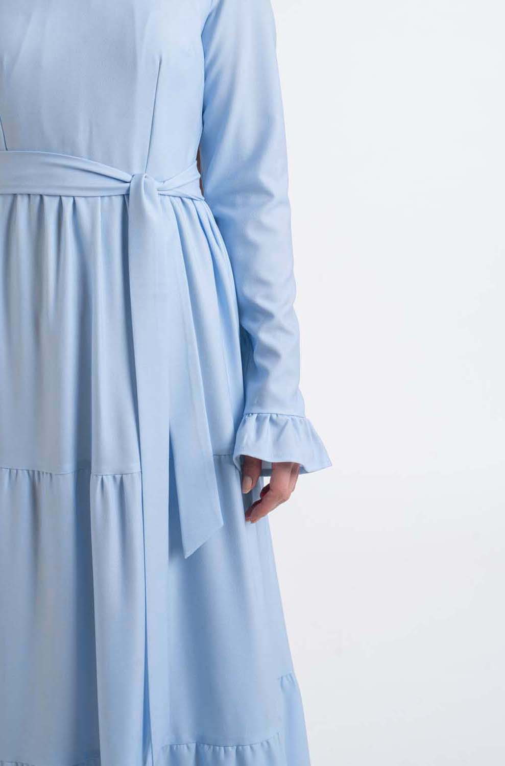 Blue Shirred Dress - Modest Dresses, Abaya, Maxi, Long Sleeve dress! US20 Blue Shirred Dress - Modest Dresses, Abaya, Maxi, Long Sleeve dress! US20