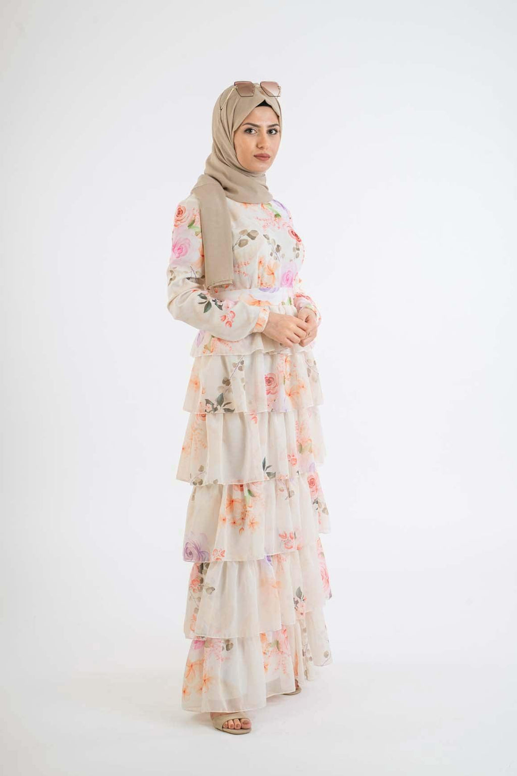 Brighton ruffled Dress - Modest Dresses, Abaya, Long Sleeve dress!