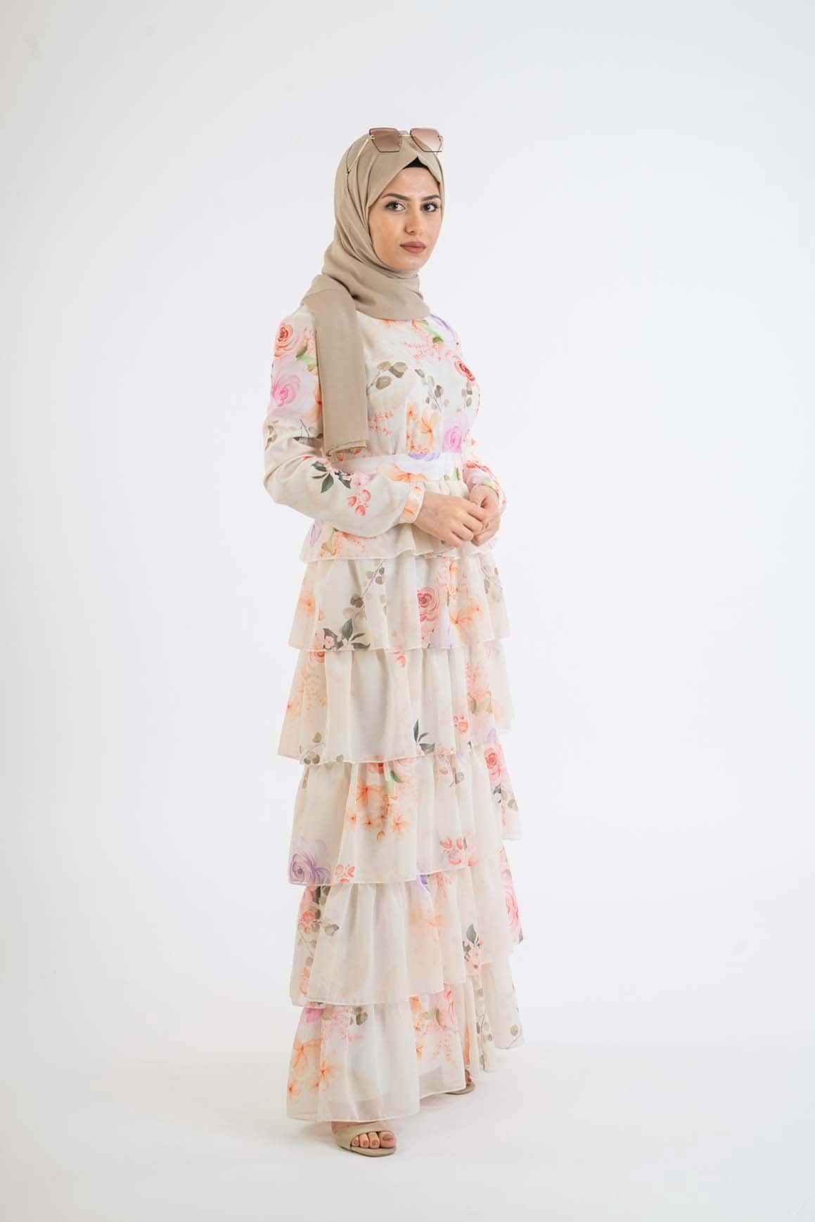 Brighton ruffled Dress - Modest Dresses, Abaya, Long Sleeve dress!