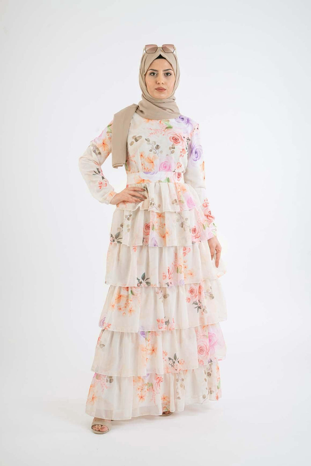 Brighton ruffled Dress - Modest Dresses, Abaya, Long Sleeve dress!