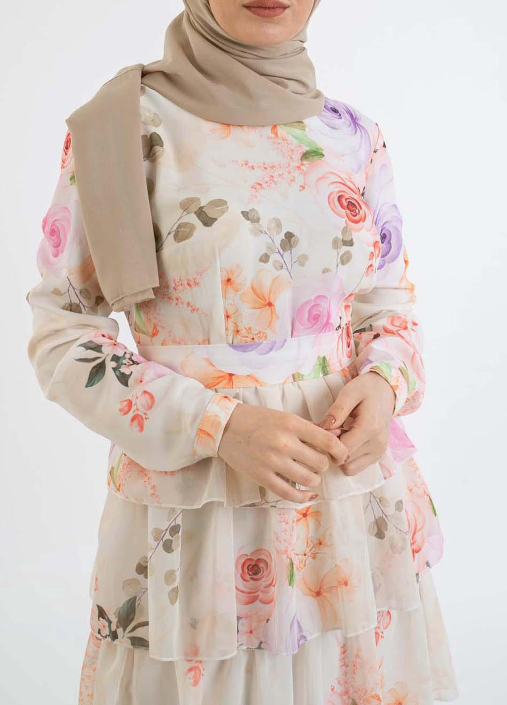 Brighton ruffled Dress - Modest Dresses, Abaya, Long Sleeve dress!