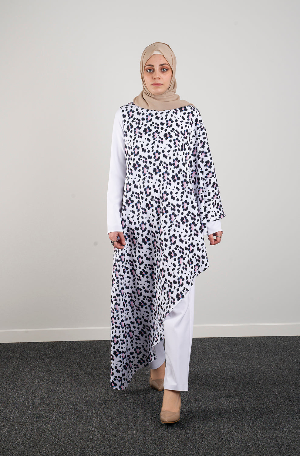 Cheetah jump suit - Modest Dresses, Abaya, Long Sleeve dress!