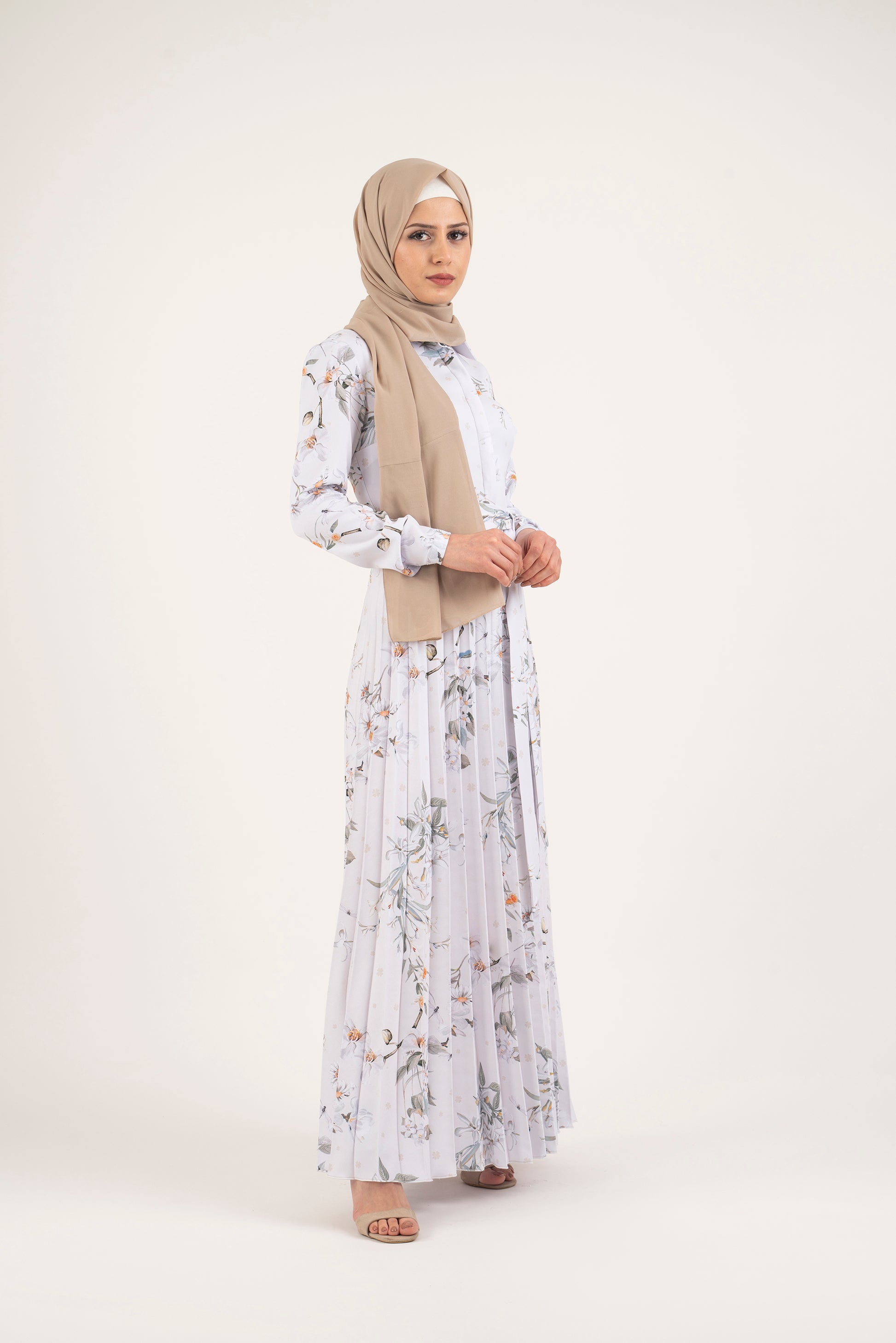 Cocktail White Dress - Modest Dresses, Abaya, Long Sleeve dress!