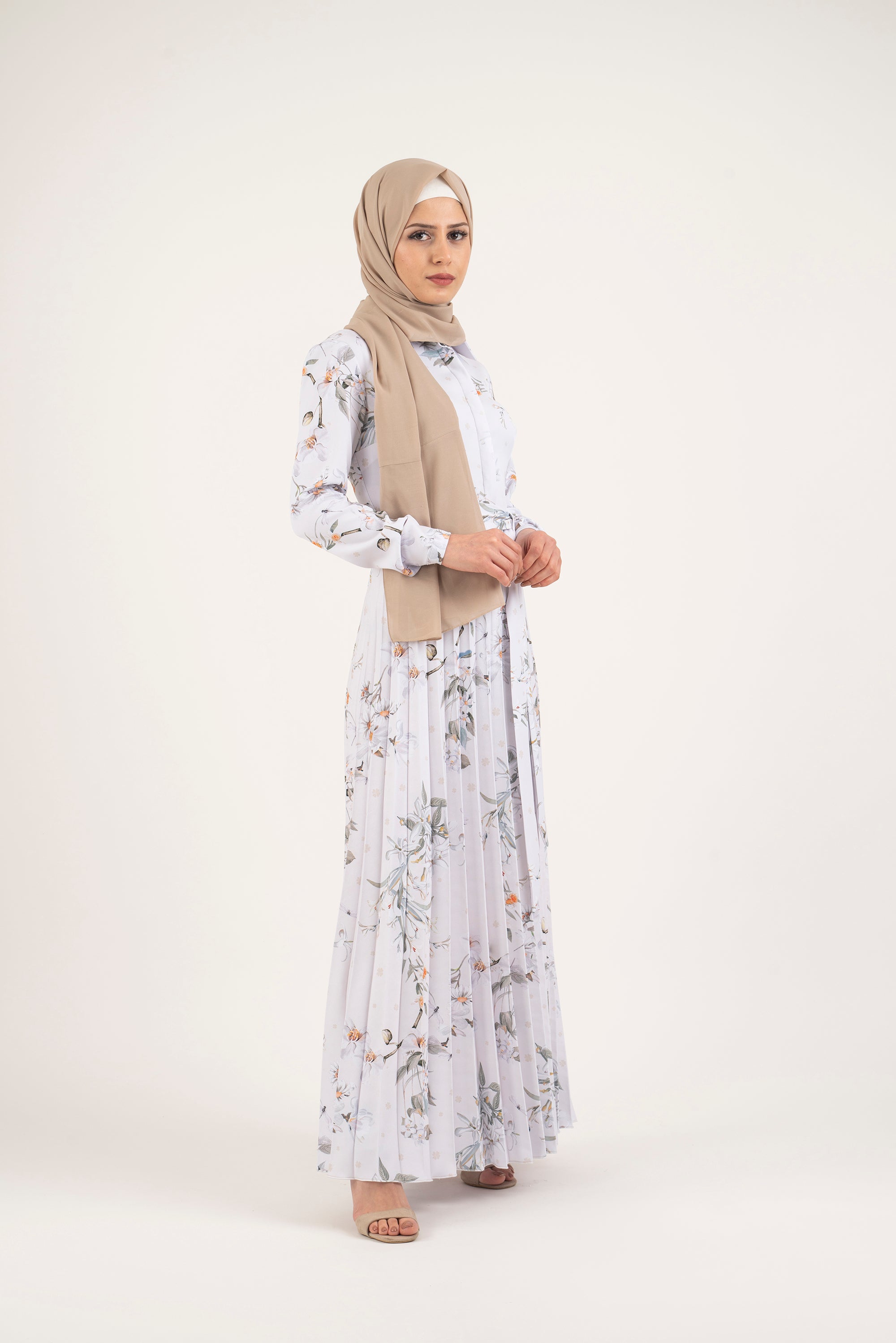 Cocktail White Dress - Modest Dresses, Abaya, Long Sleeve dress!