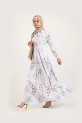Cocktail White Dress - Modest Dresses, Abaya, Long Sleeve dress!