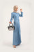 Cornflower Pleat Dress - Modest Dresses, Abaya, Long Sleeve dress!