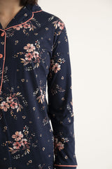 Cotton Pajamas for women long sleeve button top
