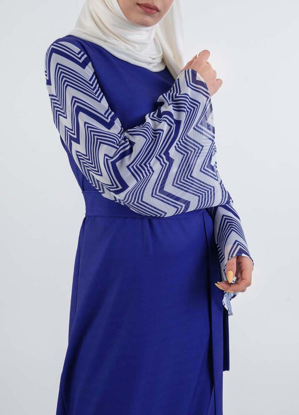 Blue Zebra Dress - Modest Dresses, Abaya, Maxi, Long Sleeve dress!