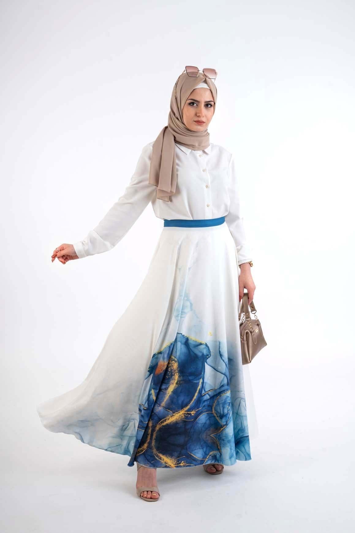 luks gold Skirt- Modest Dresses, Abaya, Long Sleeve dress!